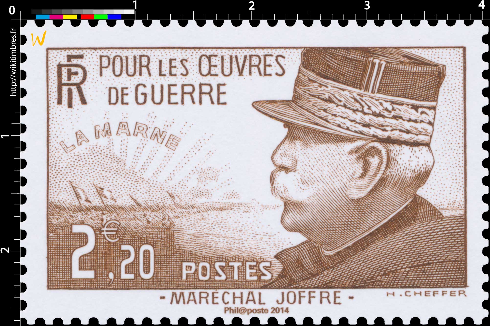 2014 Trésors de la Philatélie POUR LES ŒUVRES DE GUERRE LA MARNE - MARÉCHAL JOFFRE-