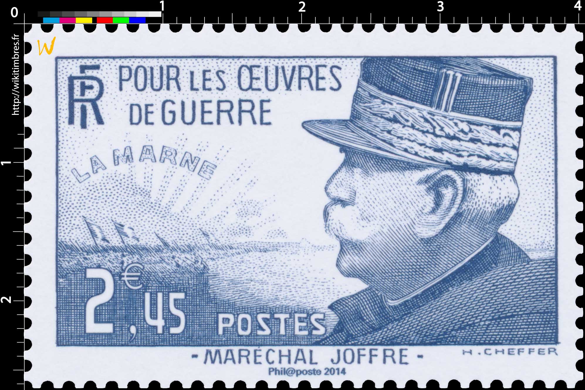2014 Trésors de la Philatélie POUR LES ŒUVRES DE GUERRE LA MARNE - MARÉCHAL JOFFRE-