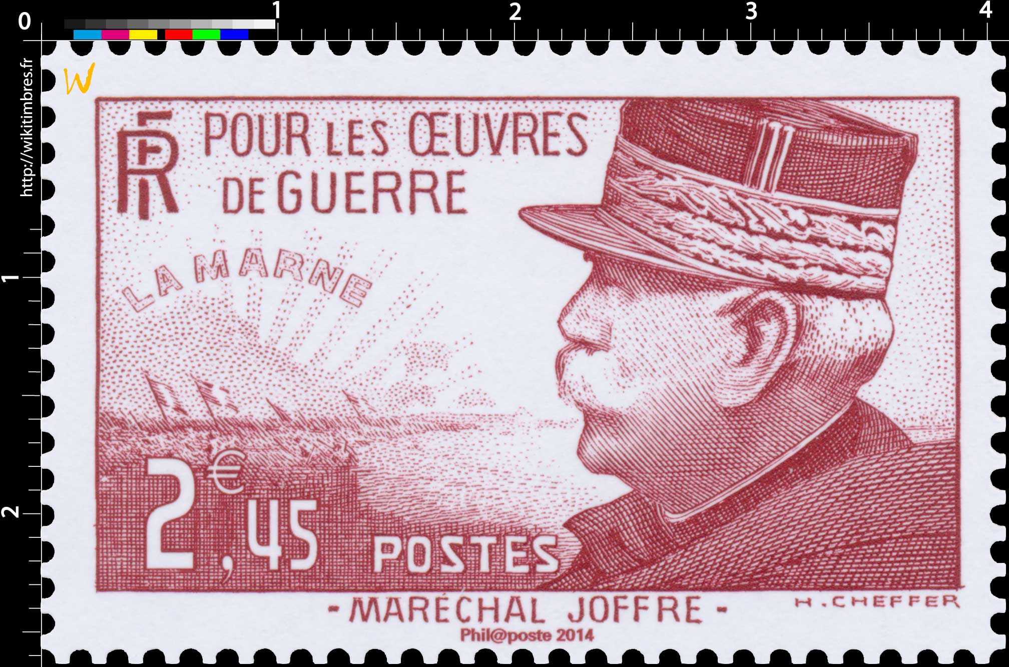 2014 Trésors de la Philatélie POUR LES ŒUVRES DE GUERRE LA MARNE - MARÉCHAL JOFFRE-