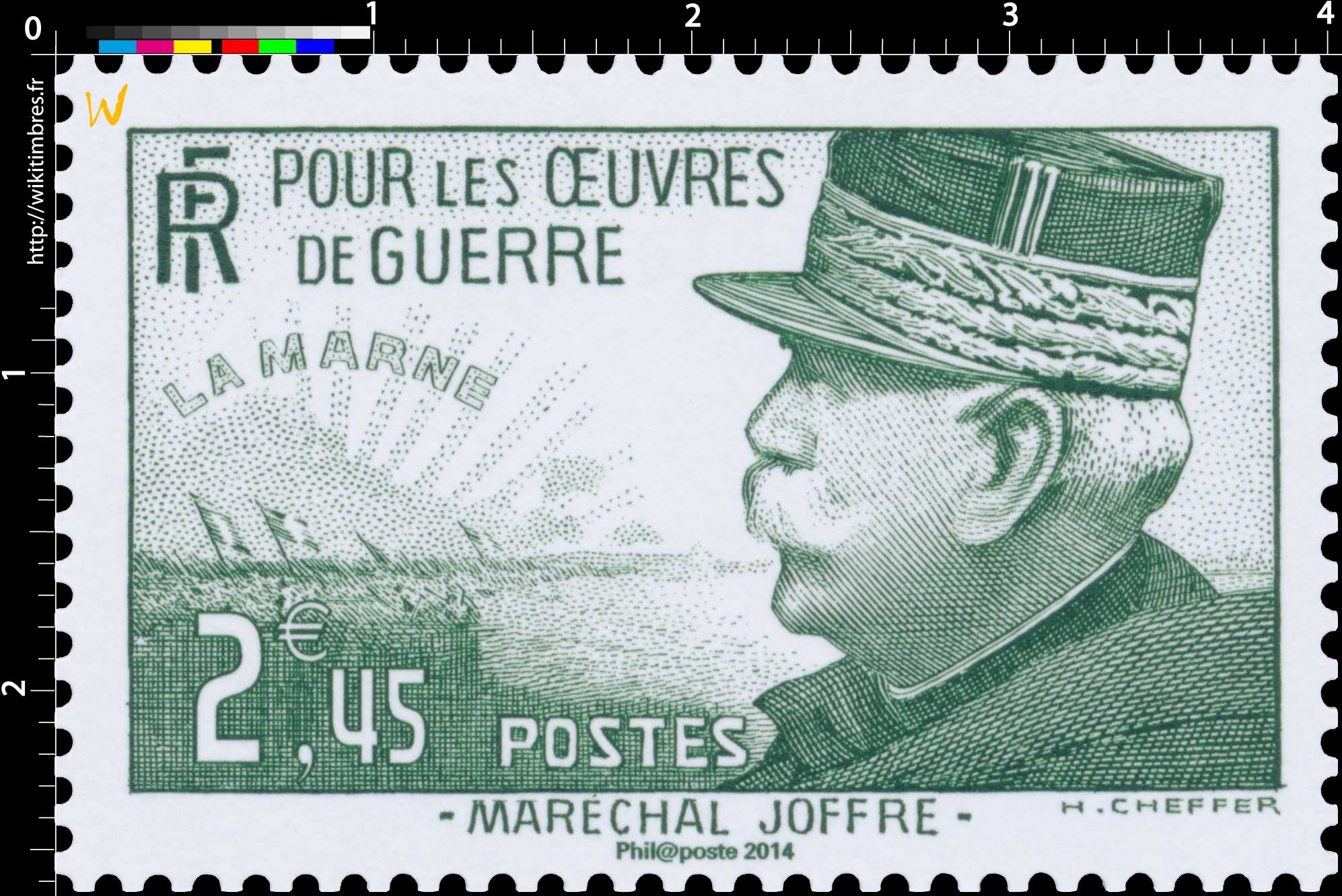 2014 Trésors de la Philatélie POUR LES ŒUVRES DE GUERRE LA MARNE - MARÉCHAL JOFFRE-