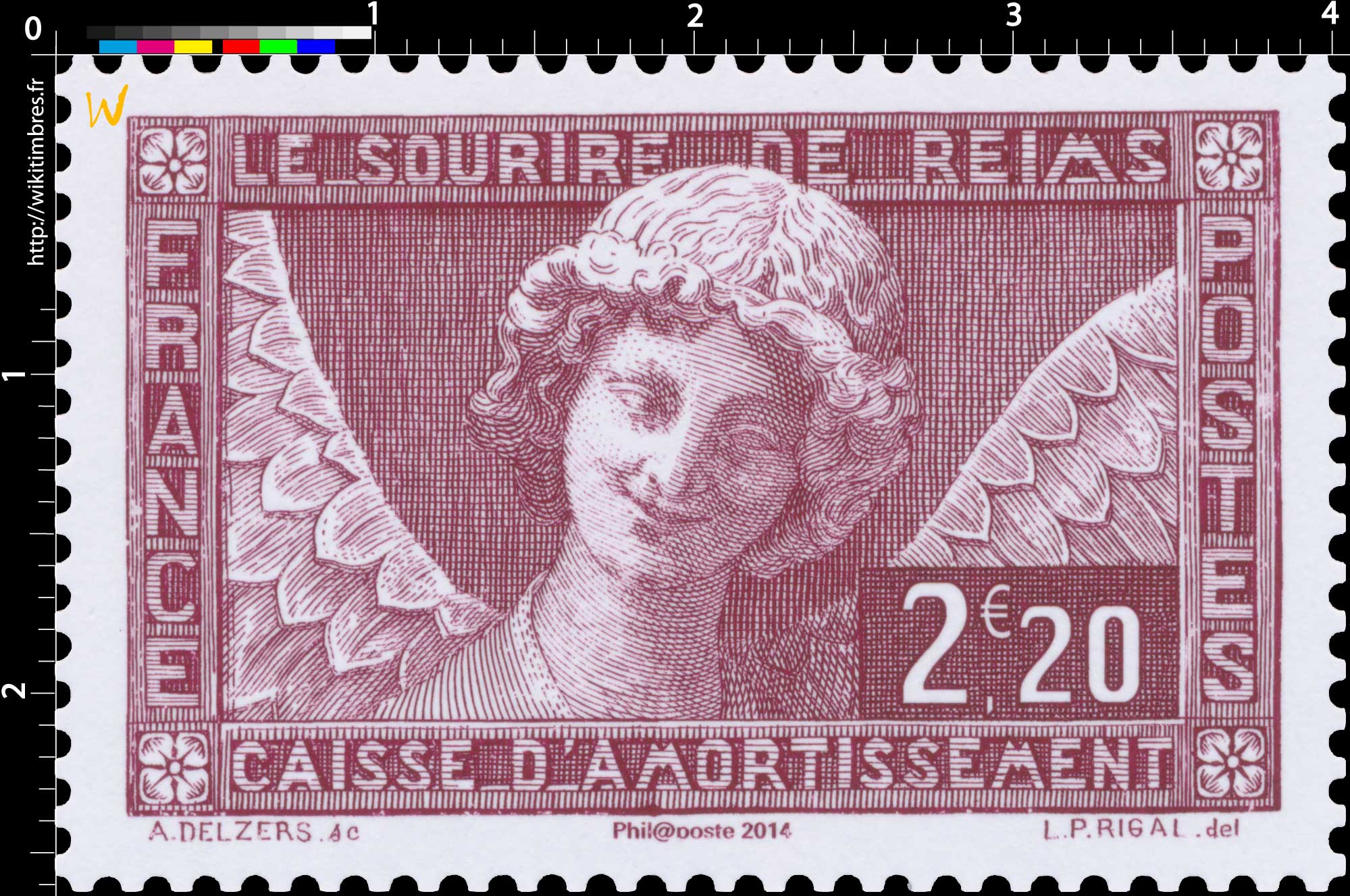 2014 Trésors de la Philatélie LE SOURIRE DE REIMS CAISSE D'AMORTISSEMENT