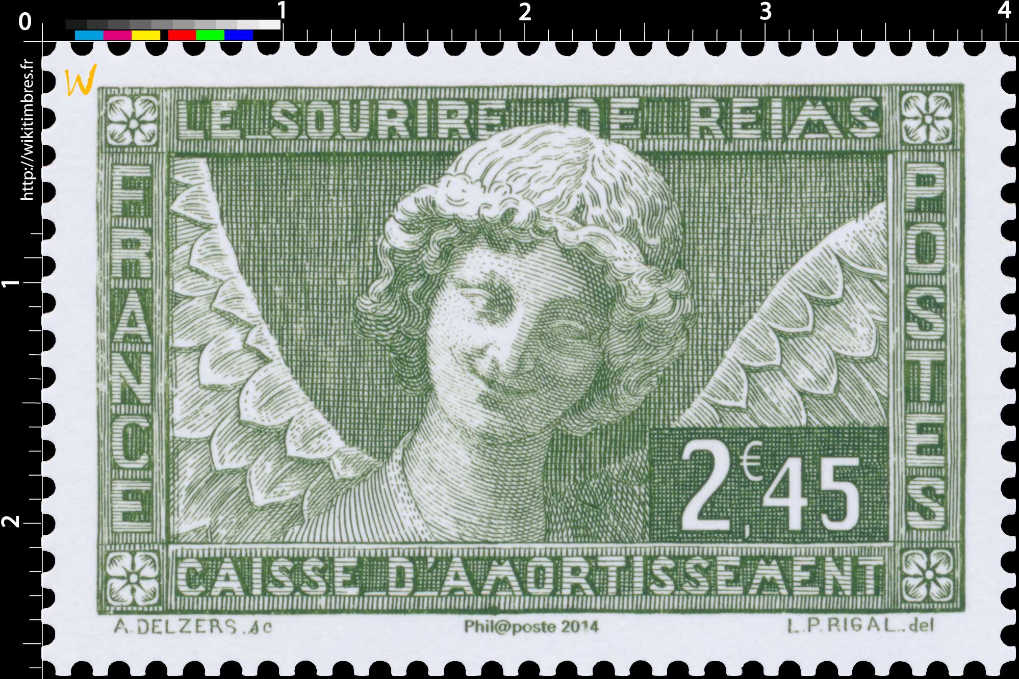 2014 Trésors de la Philatélie LE SOURIRE DE REIMS CAISSE D'AMORTISSEMENT