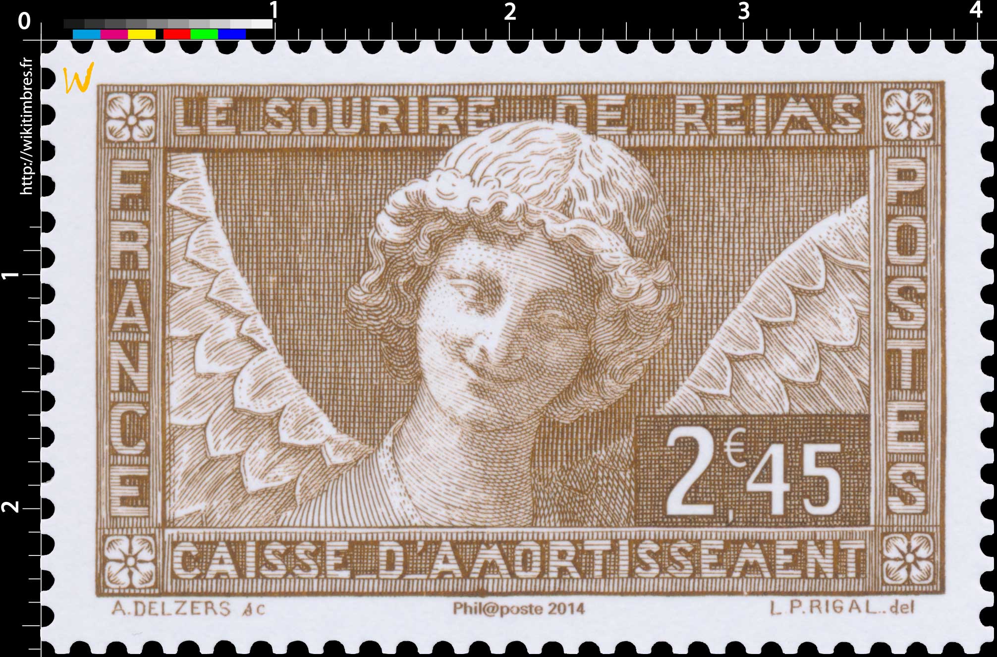 2014 Trésors de la Philatélie LE SOURIRE DE REIMS CAISSE D'AMORTISSEMENT
