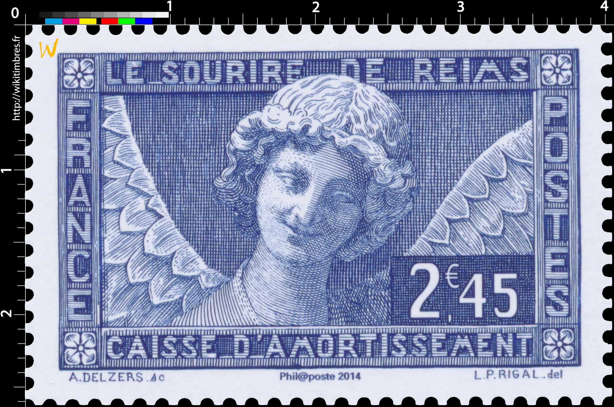 2014 Trésors de la Philatélie LE SOURIRE DE REIMS CAISSE D'AMORTISSEMENT
