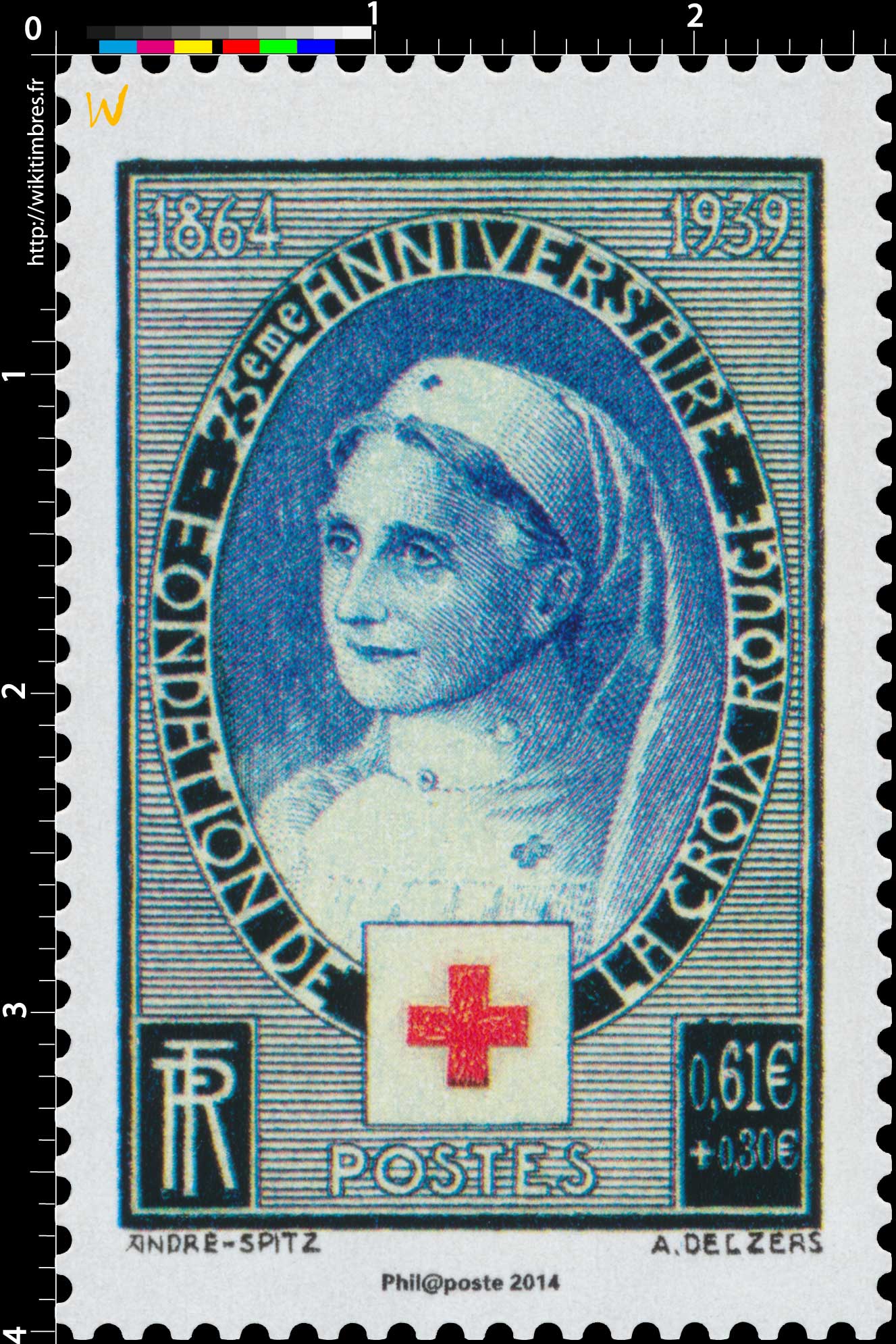 2014 75ème ANNIVERSAIRE - FONDATION DE LA CROIX-ROUGE 1864-1939