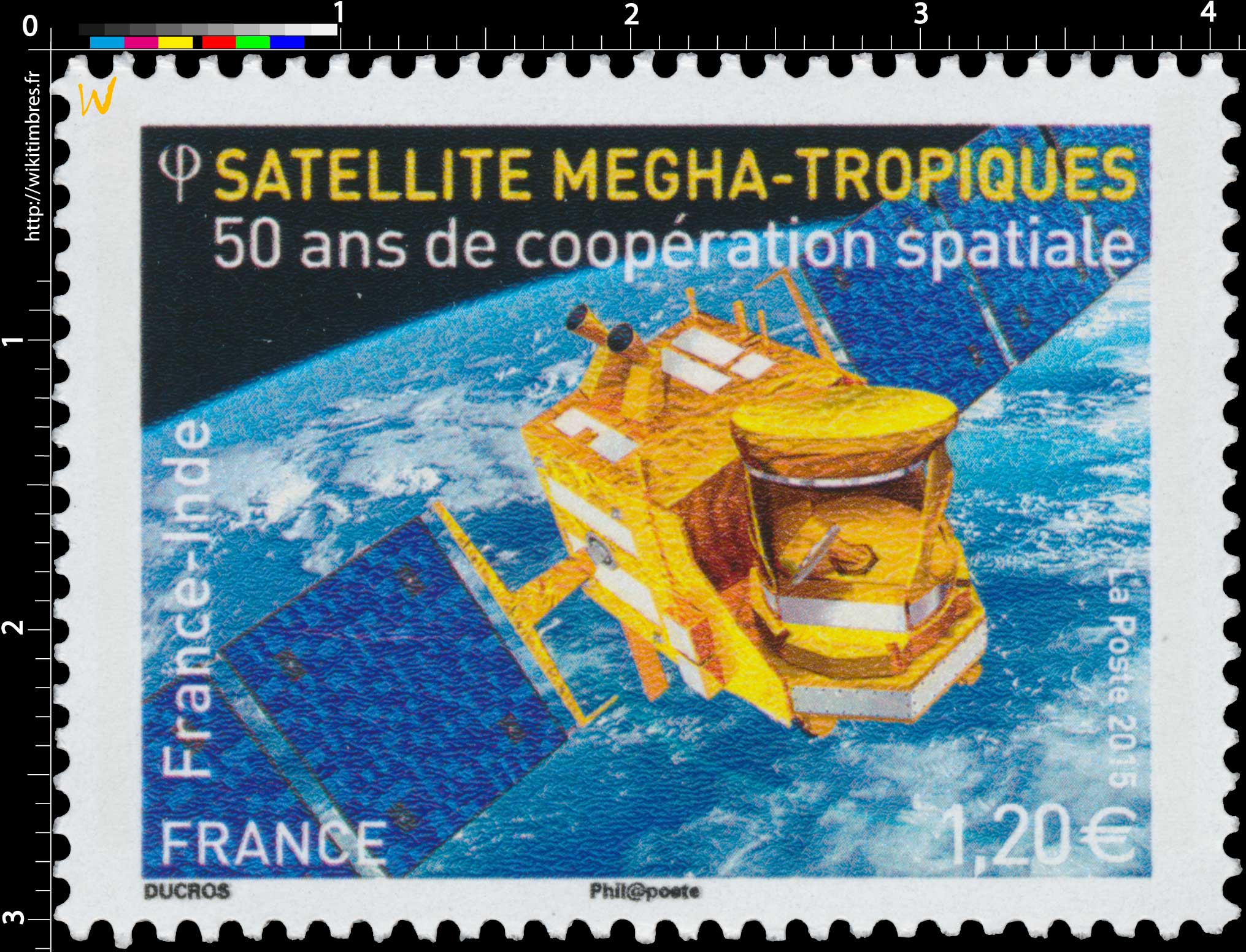 2015 France - Inde 50 ans de coopération spatiale - Satellite Megha-tropiques