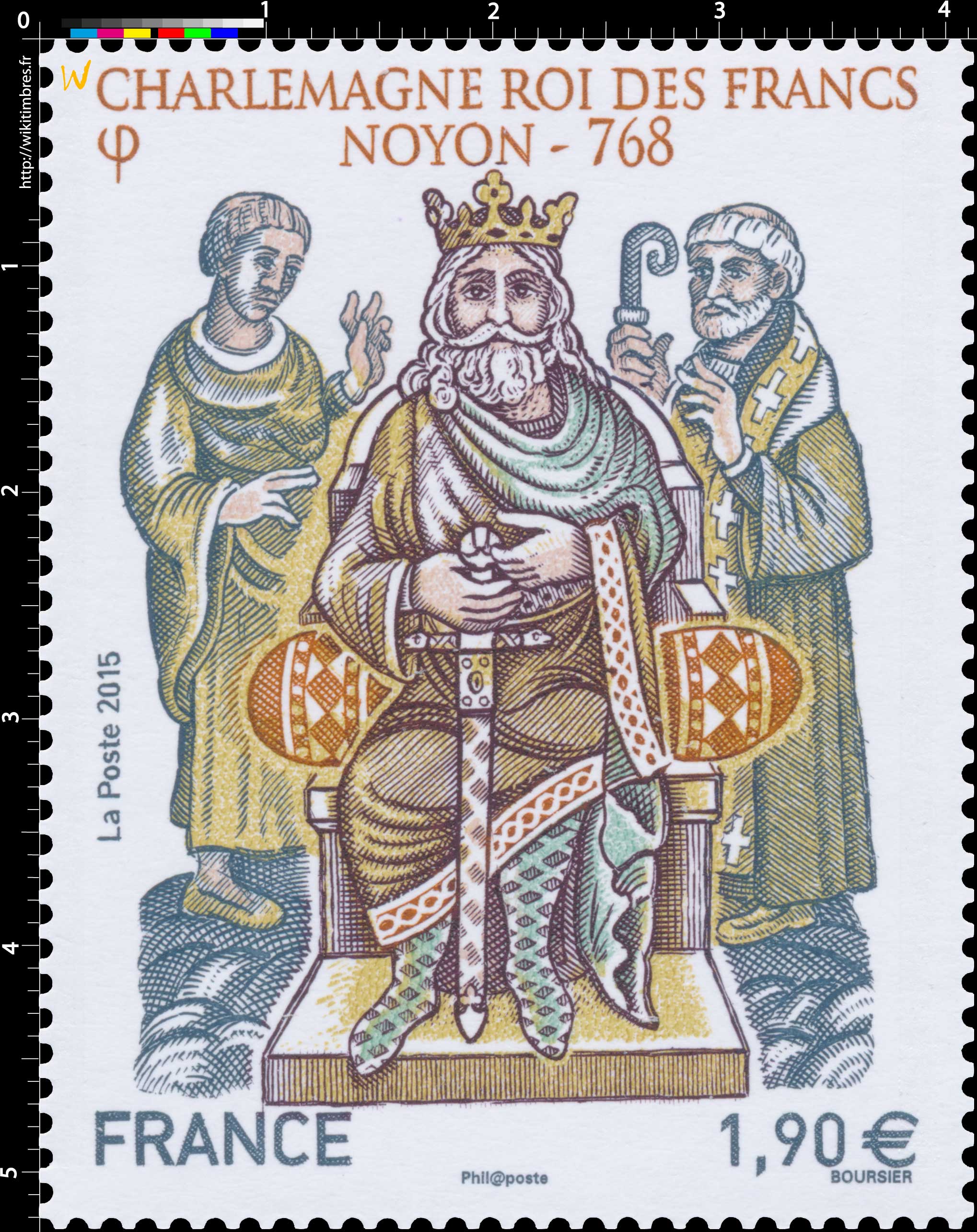 2015 Charlemagne roi des francs Noyon - 768