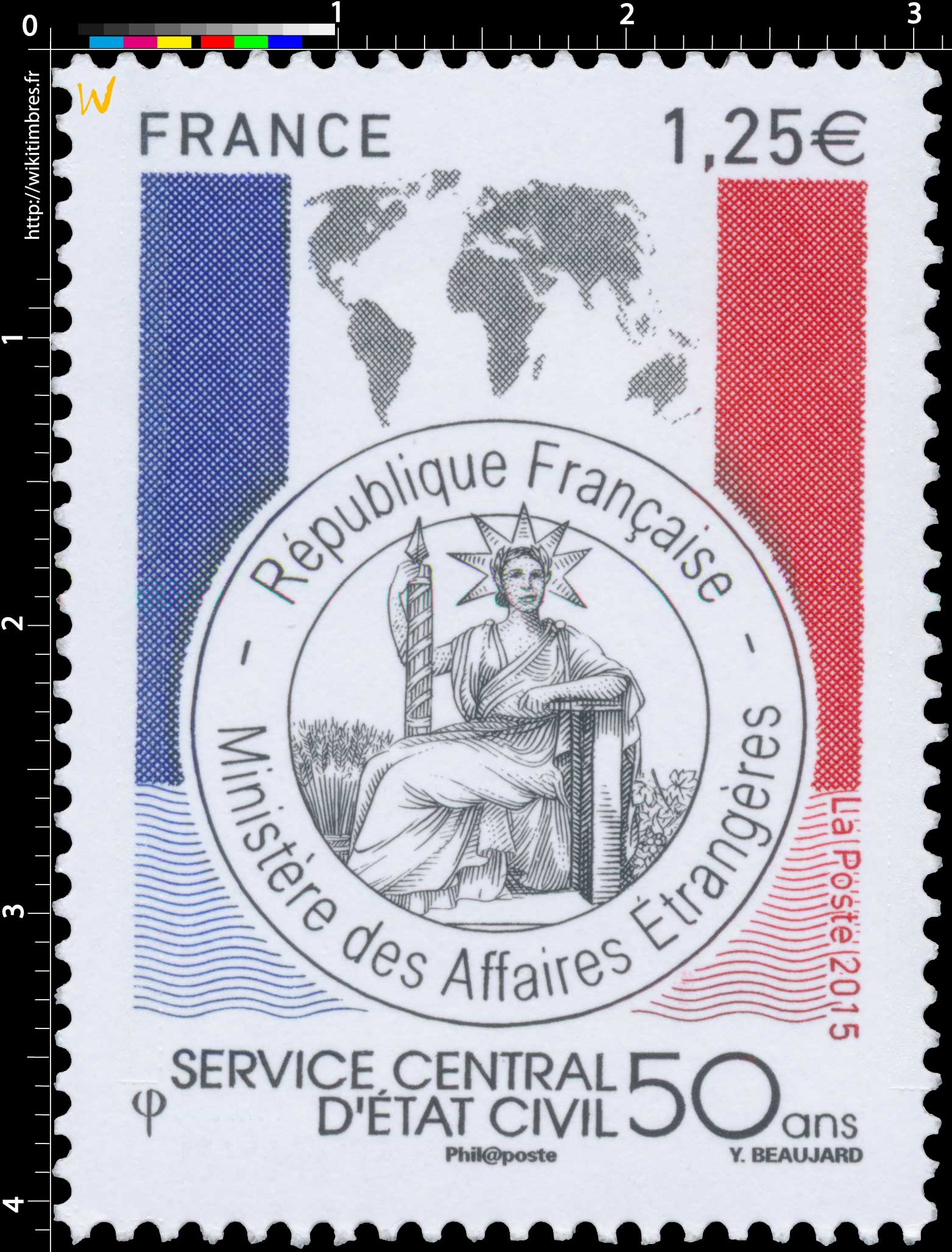 2015 Service Central d'État Civil 50 ans - République Française - Ministère de la justice