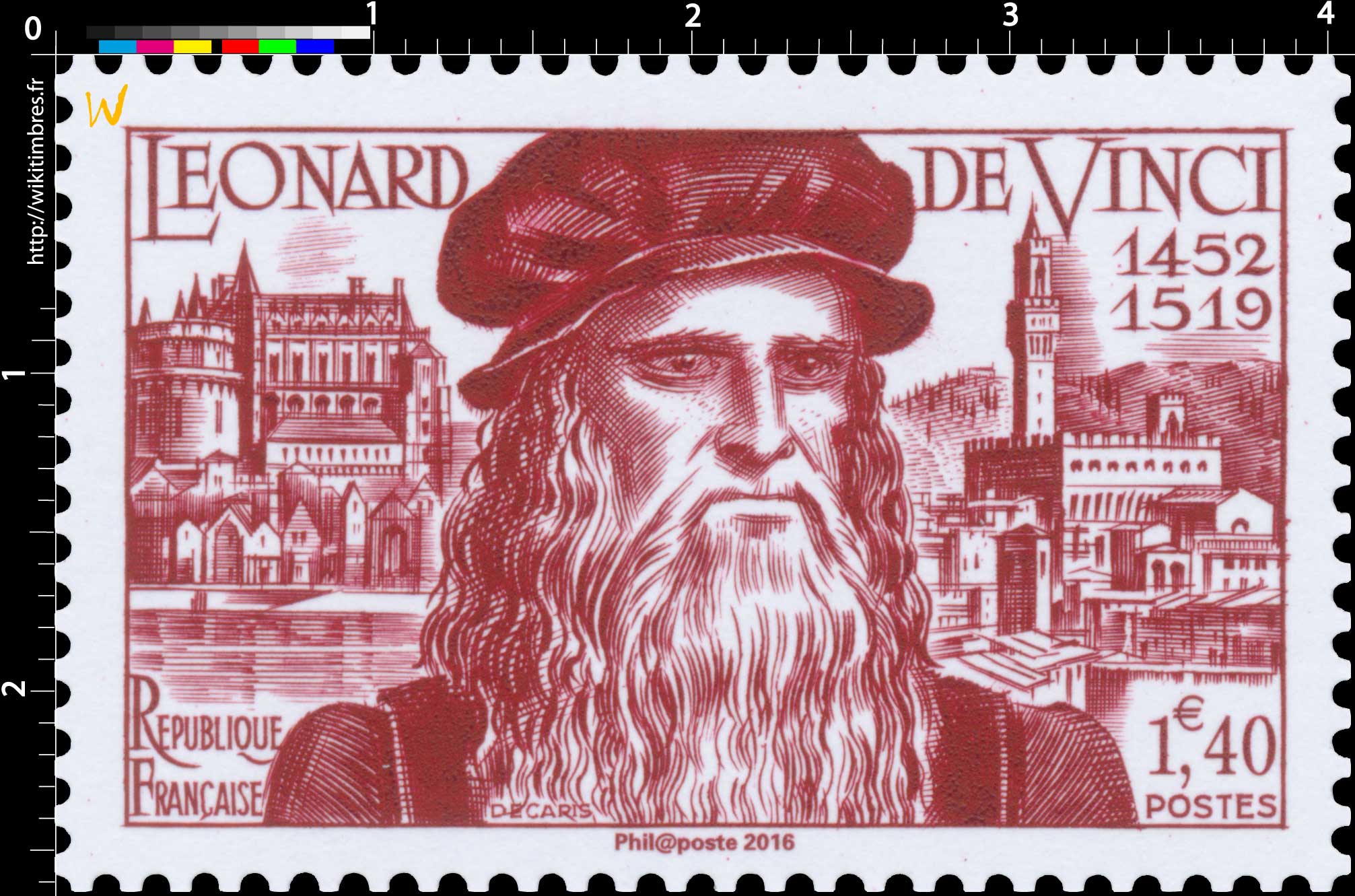 Trésors de la Philatélie 2016 - LÉONARD DE VINCI 1452-1519 