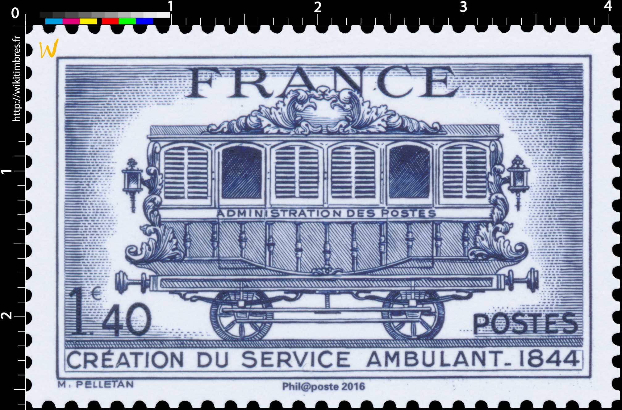Trésors de la Philatélie 2016 - CRÉATION DU SERVICE AMBULANT 1844