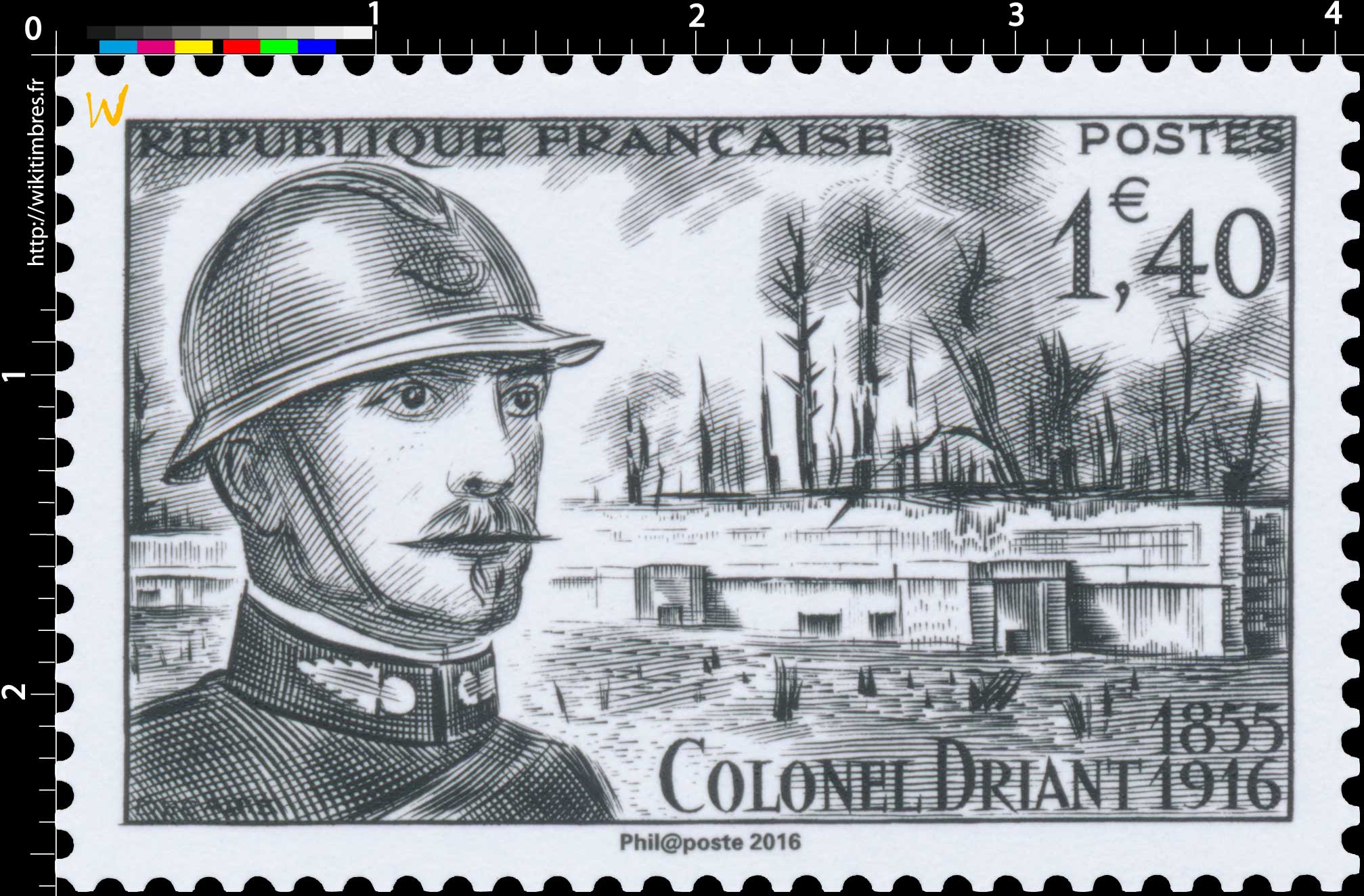 Trésors de la Philatélie 2016 - COLONEL DRIANT 1855-1916