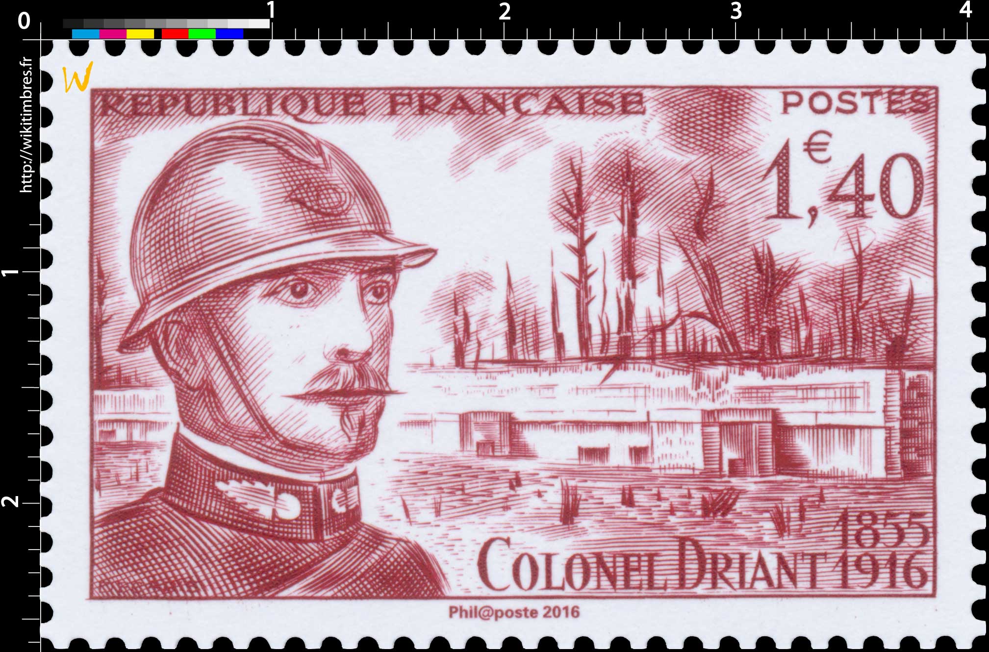 Trésors de la Philatélie 2016 - COLONEL DRIANT 1855-1916