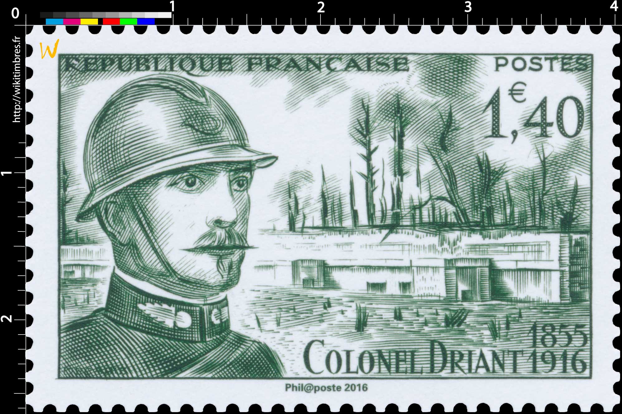 Trésors de la Philatélie 2016 - COLONEL DRIANT 1855-1916