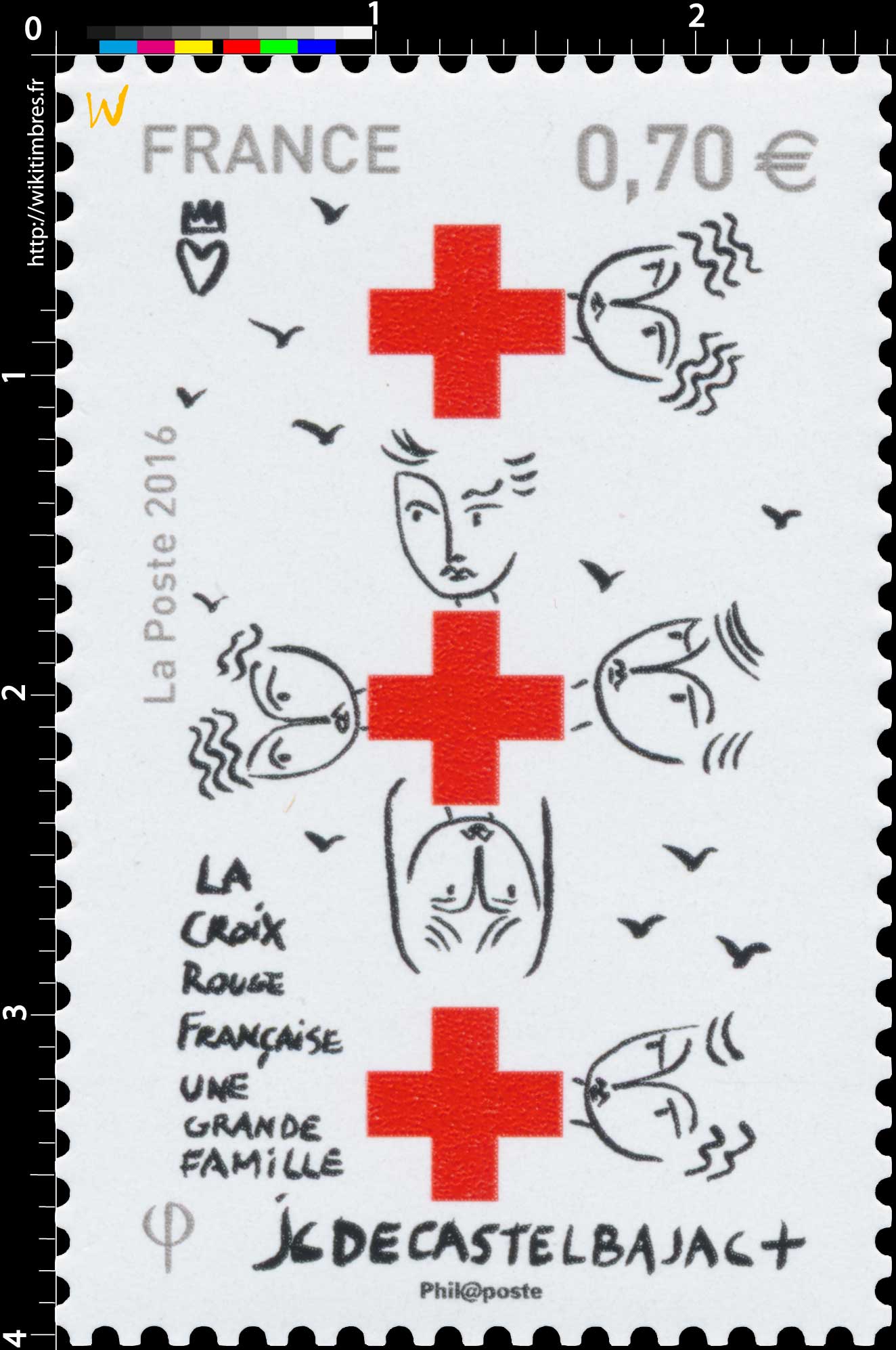 2016  LA CROIX-ROUGE FRANCAISE UNE GRANDE FAMILLE - JC de CASTELBAJAC