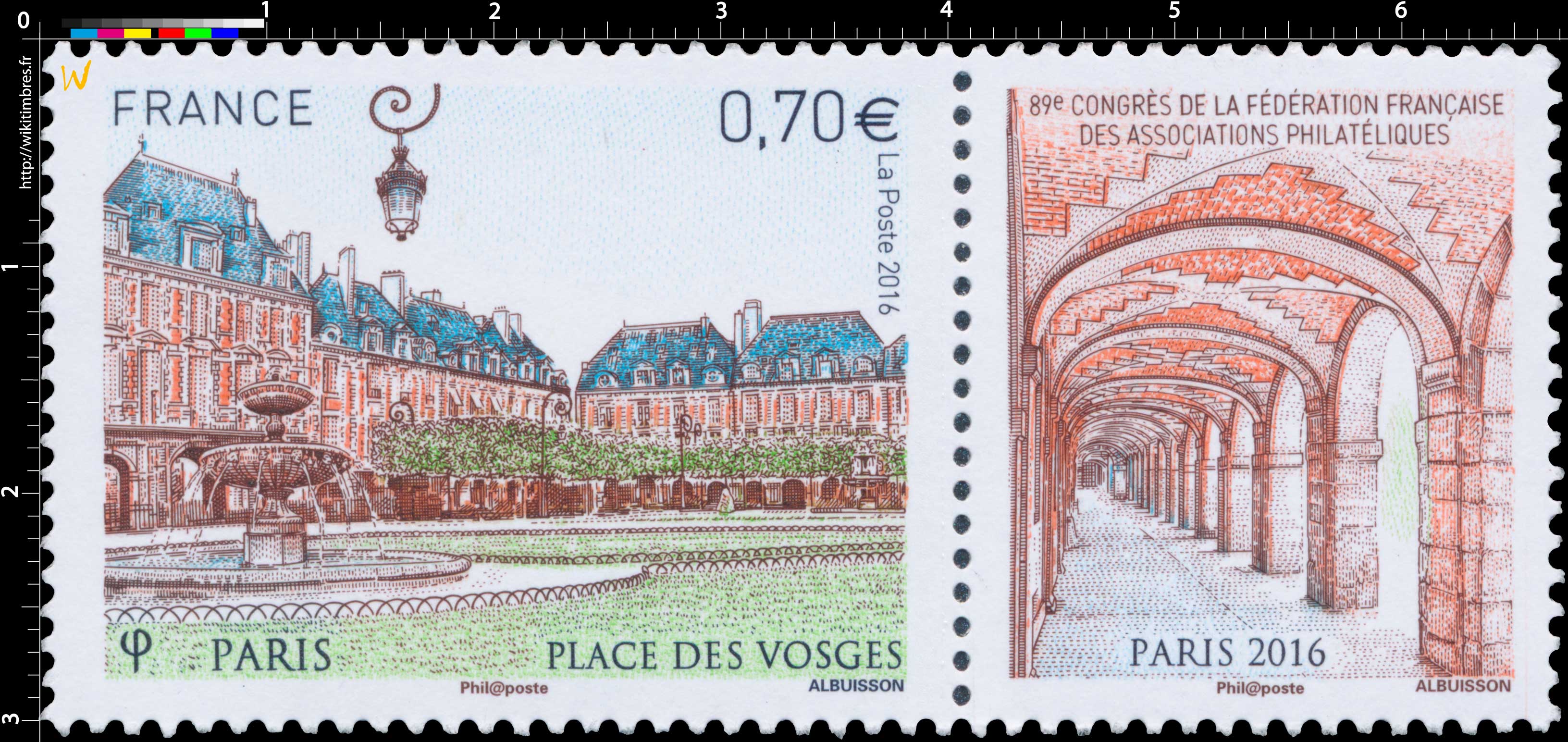 2016 Place des Vosges - 89e Congrès de la fédération française des associations philatéliques