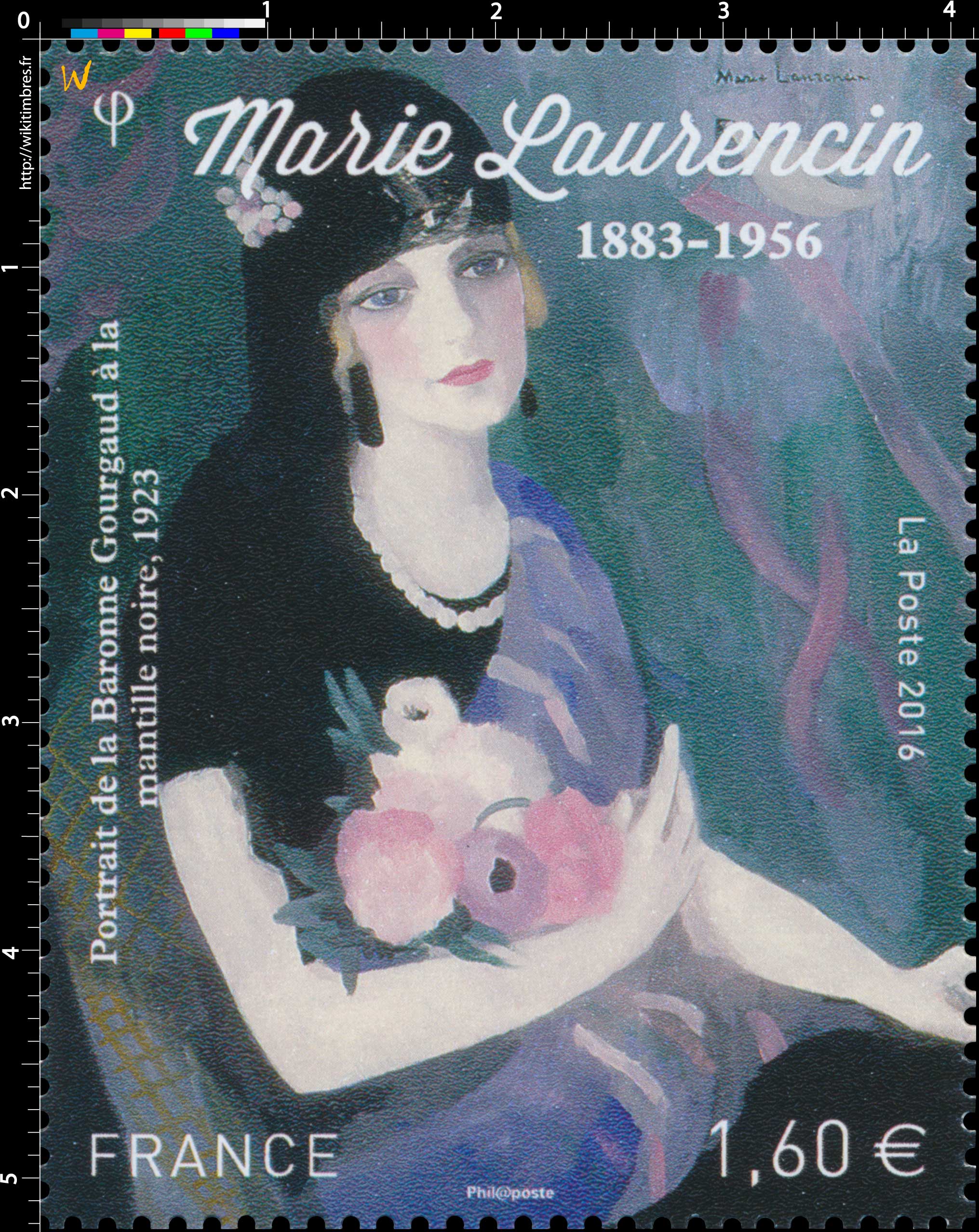 2016 Marie Laurencin 1883 - 1956 - Portrait de la baronne Gourgaud à la mantille noire 1923