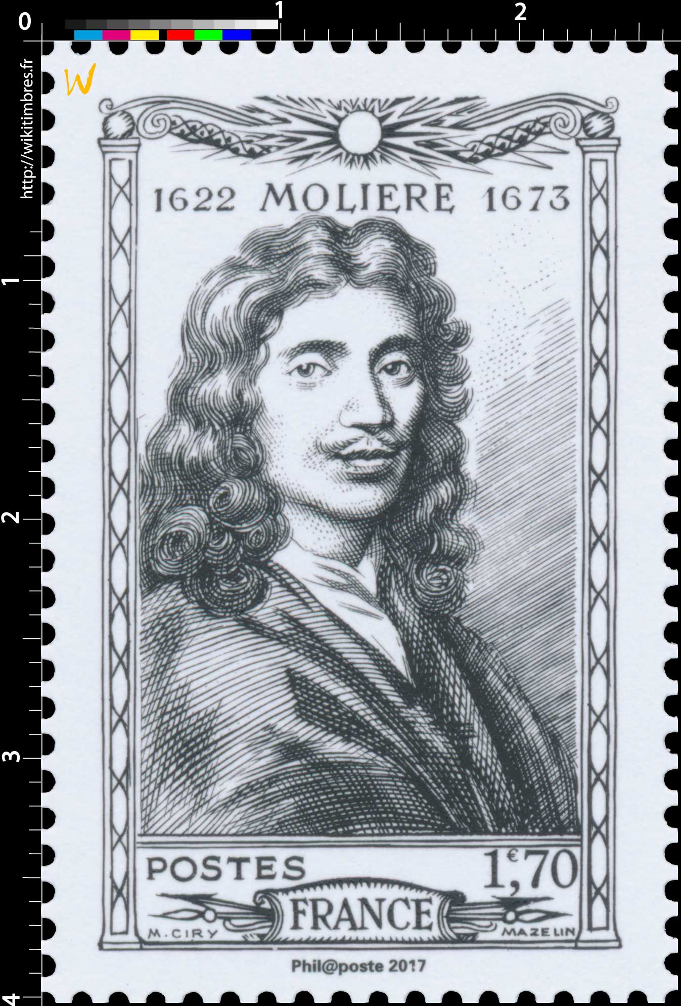 Trésors de la Philatélie 2017 - MOLIÈRE 1622-1673