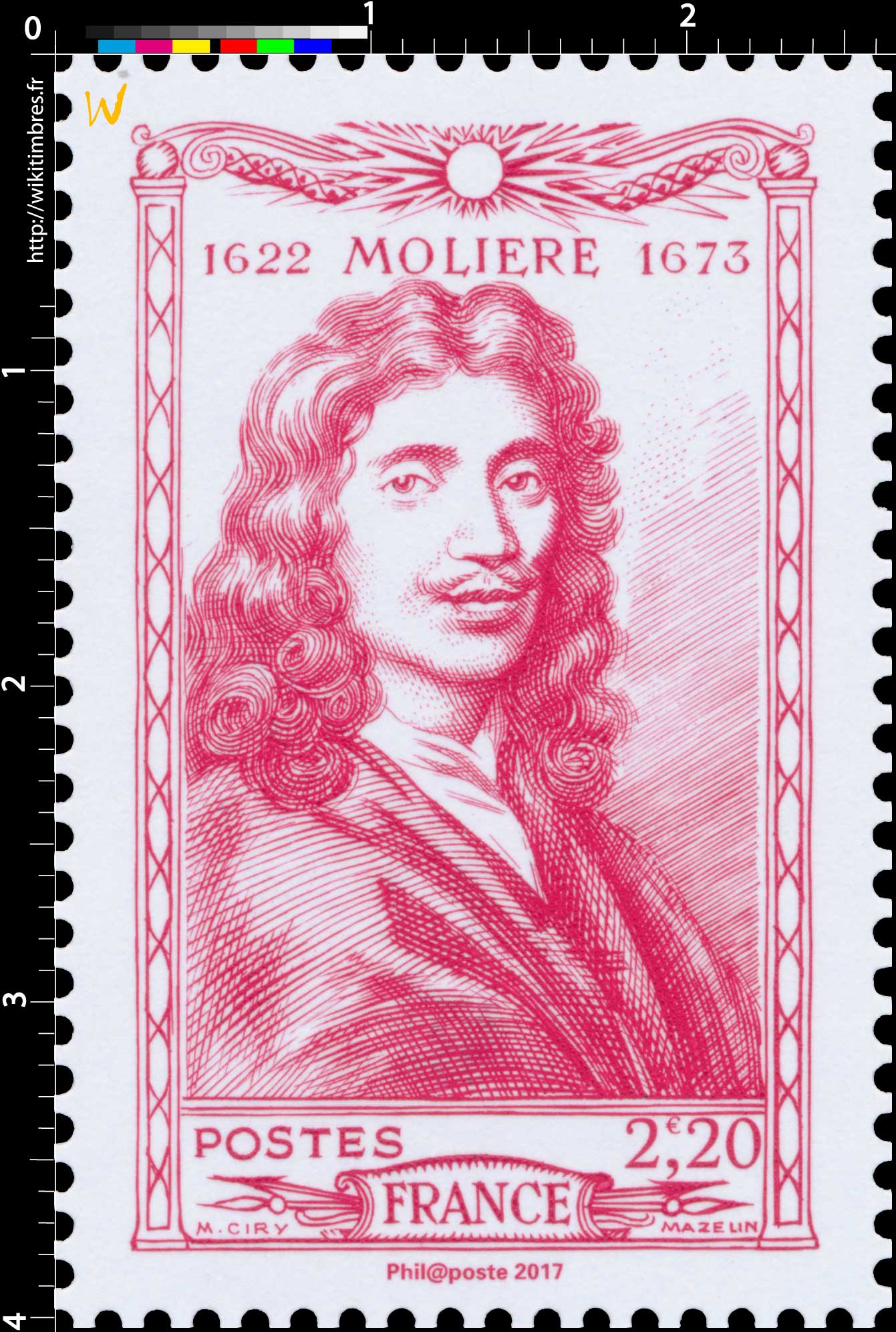 Trésors de la Philatélie 2017 - MOLIÈRE 1622-1673