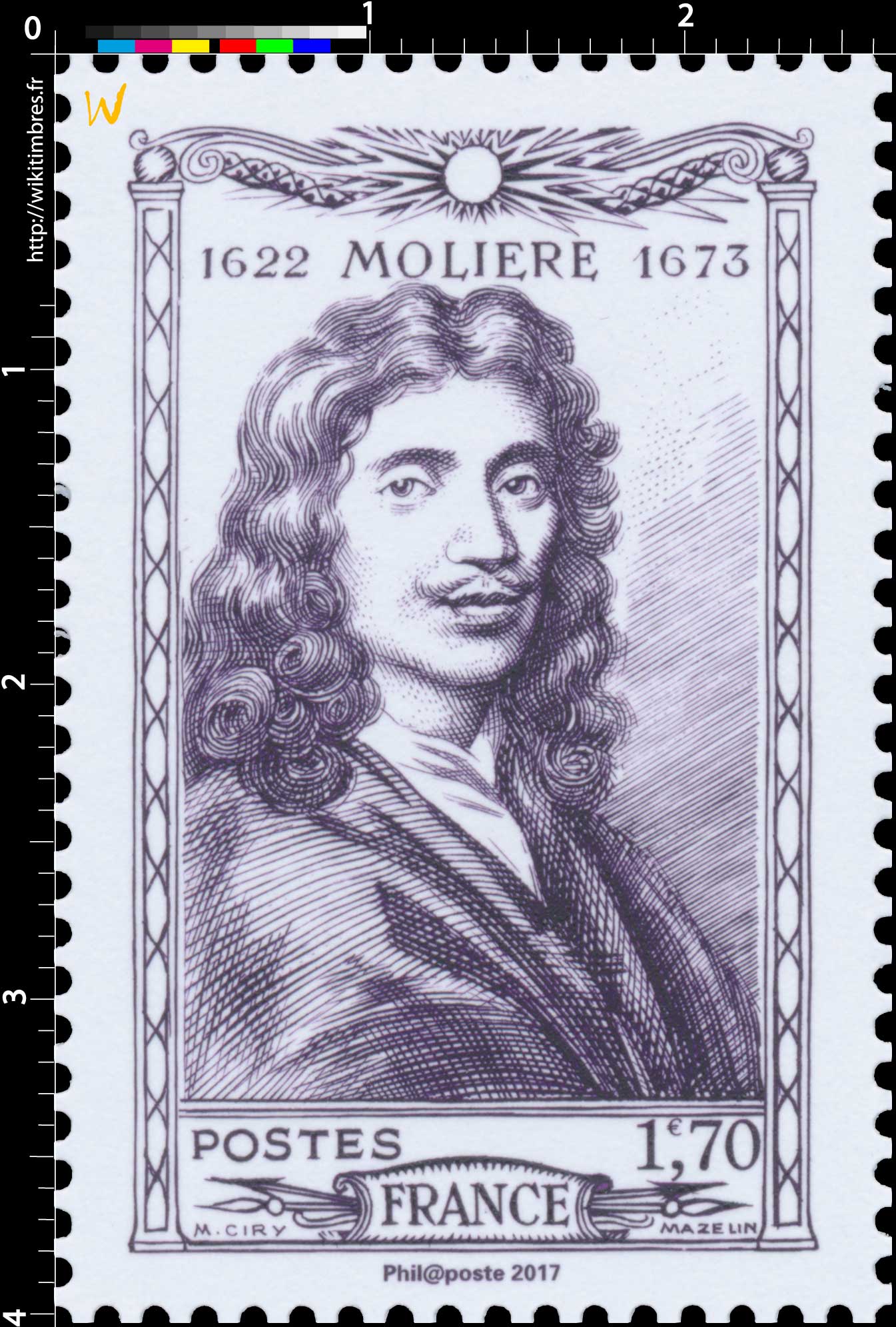 Trésors de la Philatélie 2017 - MOLIÈRE 1622-1673
