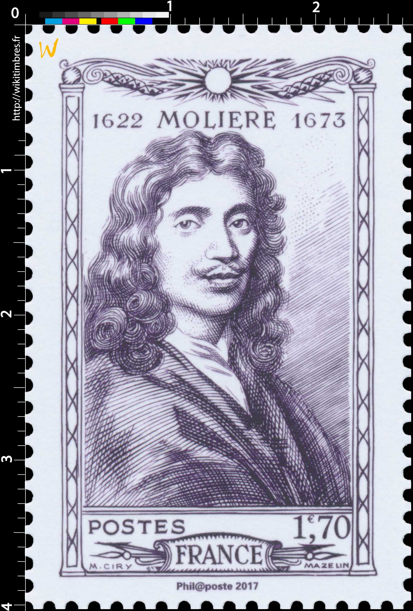 Trésors de la Philatélie 2017 - MOLIÈRE 1622-1673