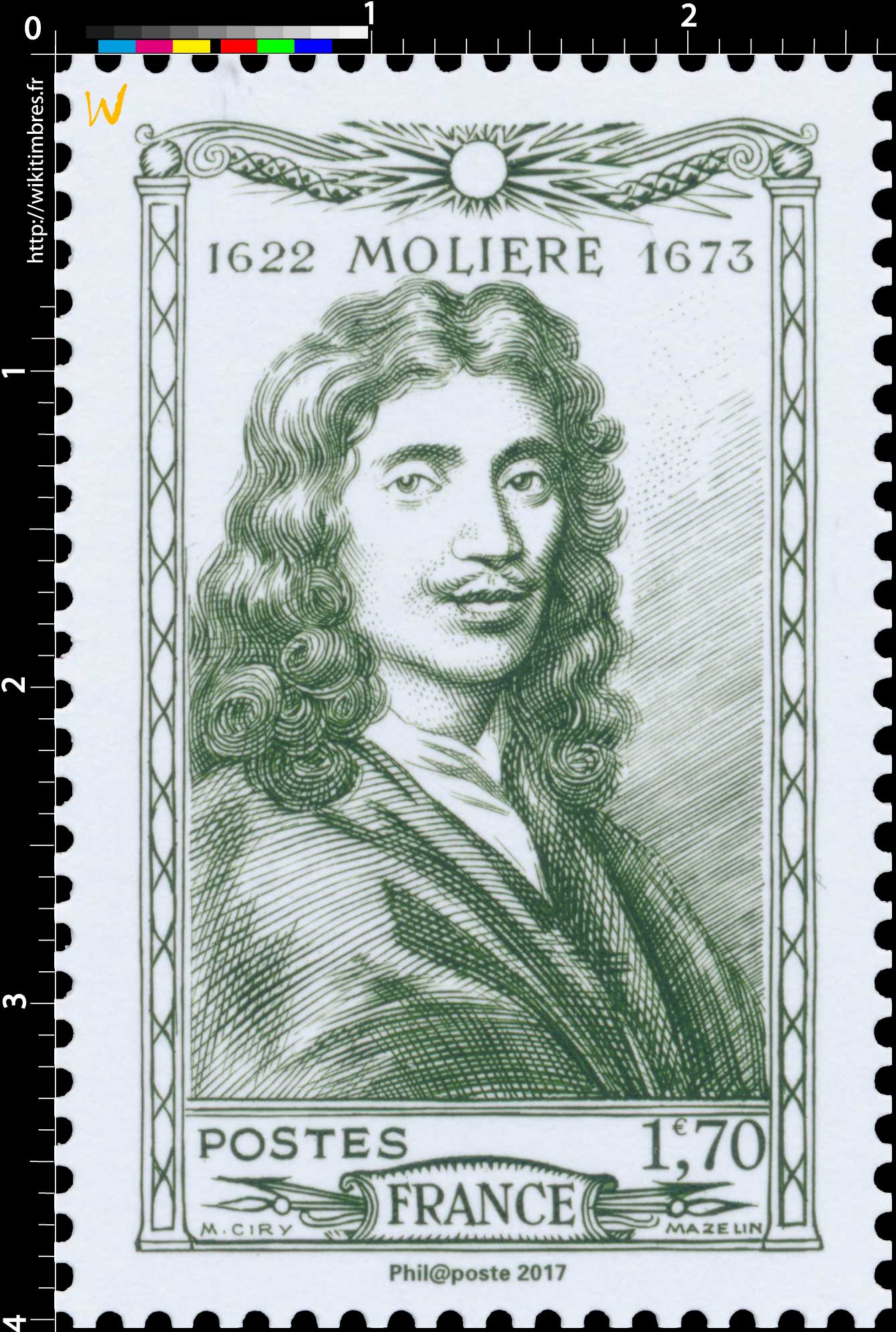 Trésors de la Philatélie 2017 - MOLIÈRE 1622-1673