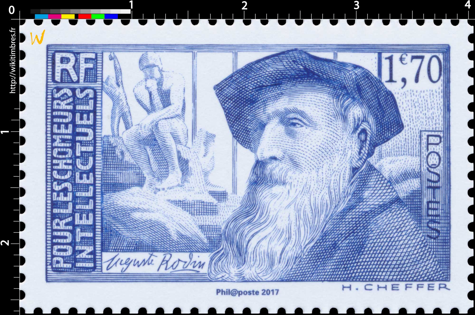 Trésors de la Philatélie 2017 - POUR LES CHÔMEURS INTELLECTUELS Auguste Rodin