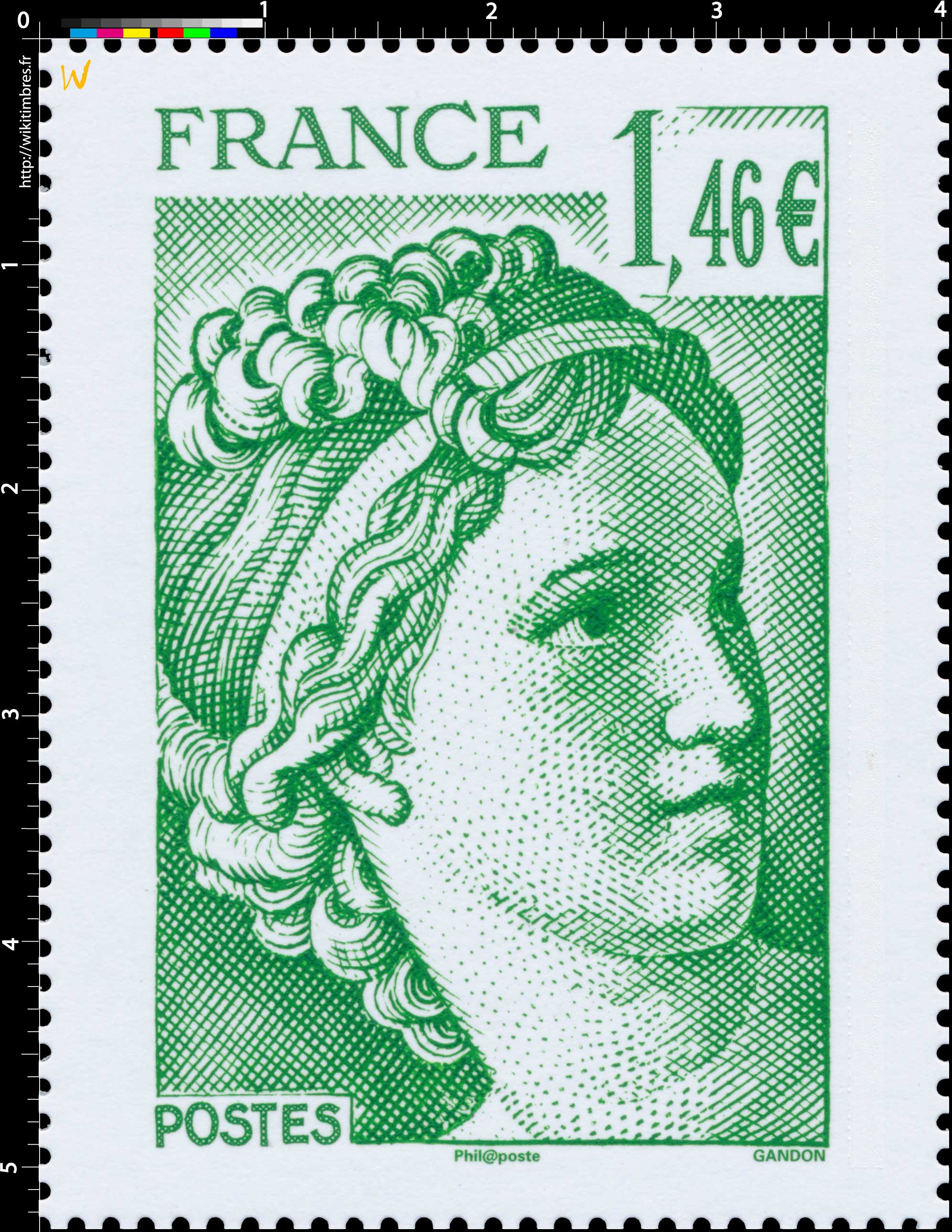 2017 Sans légende particulière - type sabine de Gandon