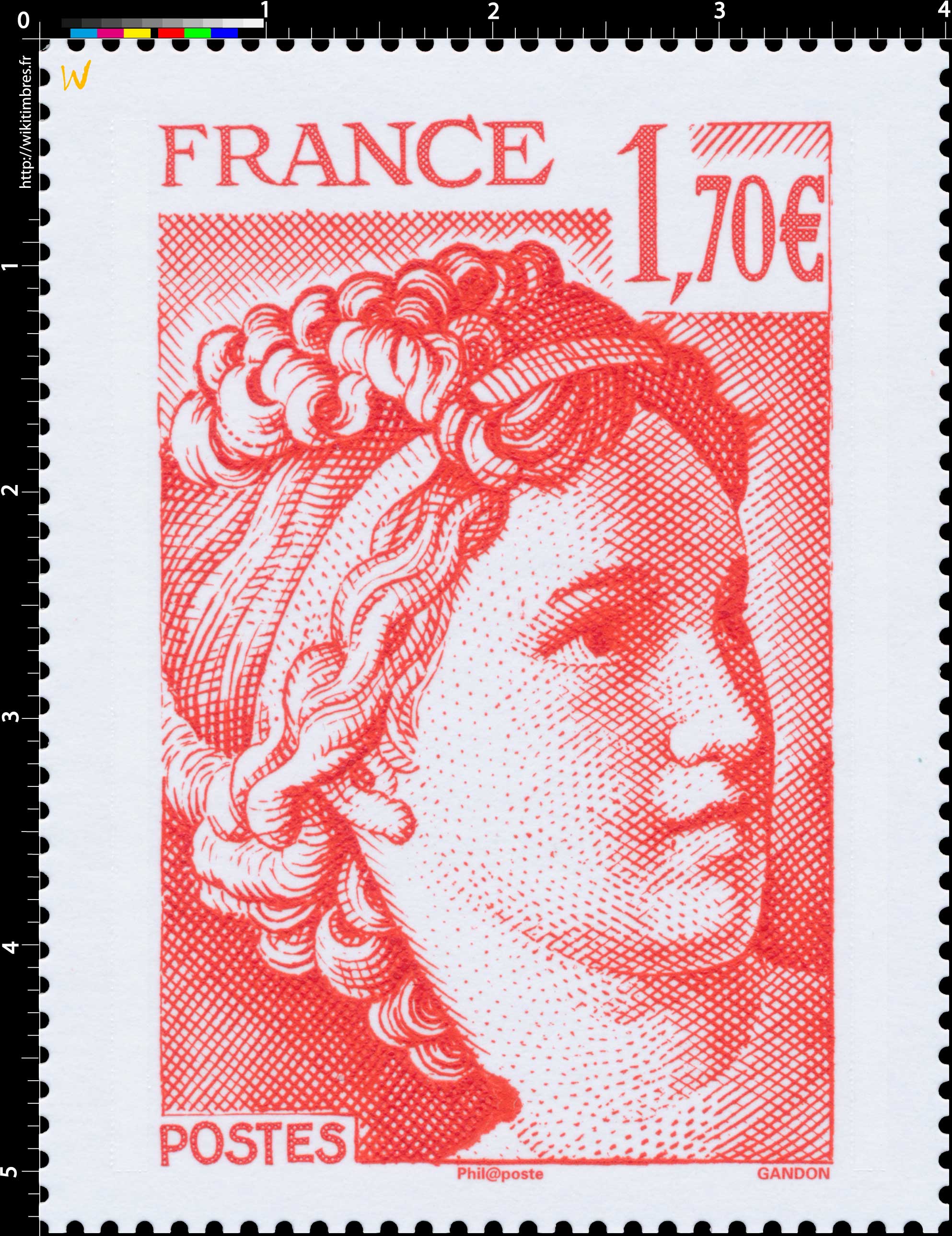 2017 Sans légende particulière - type sabine de Gandon