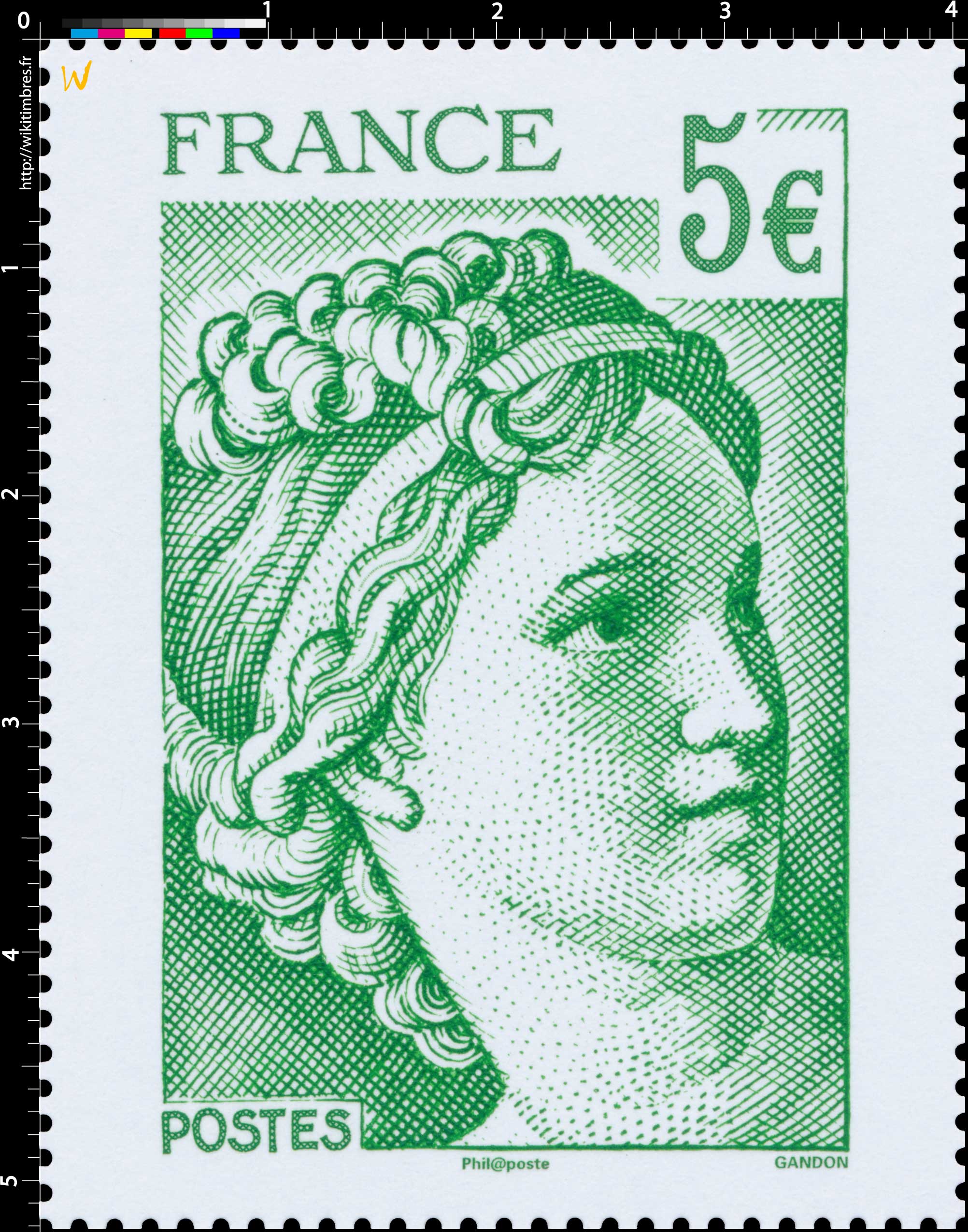2017 Sans légende particulière - type sabine de Gandon