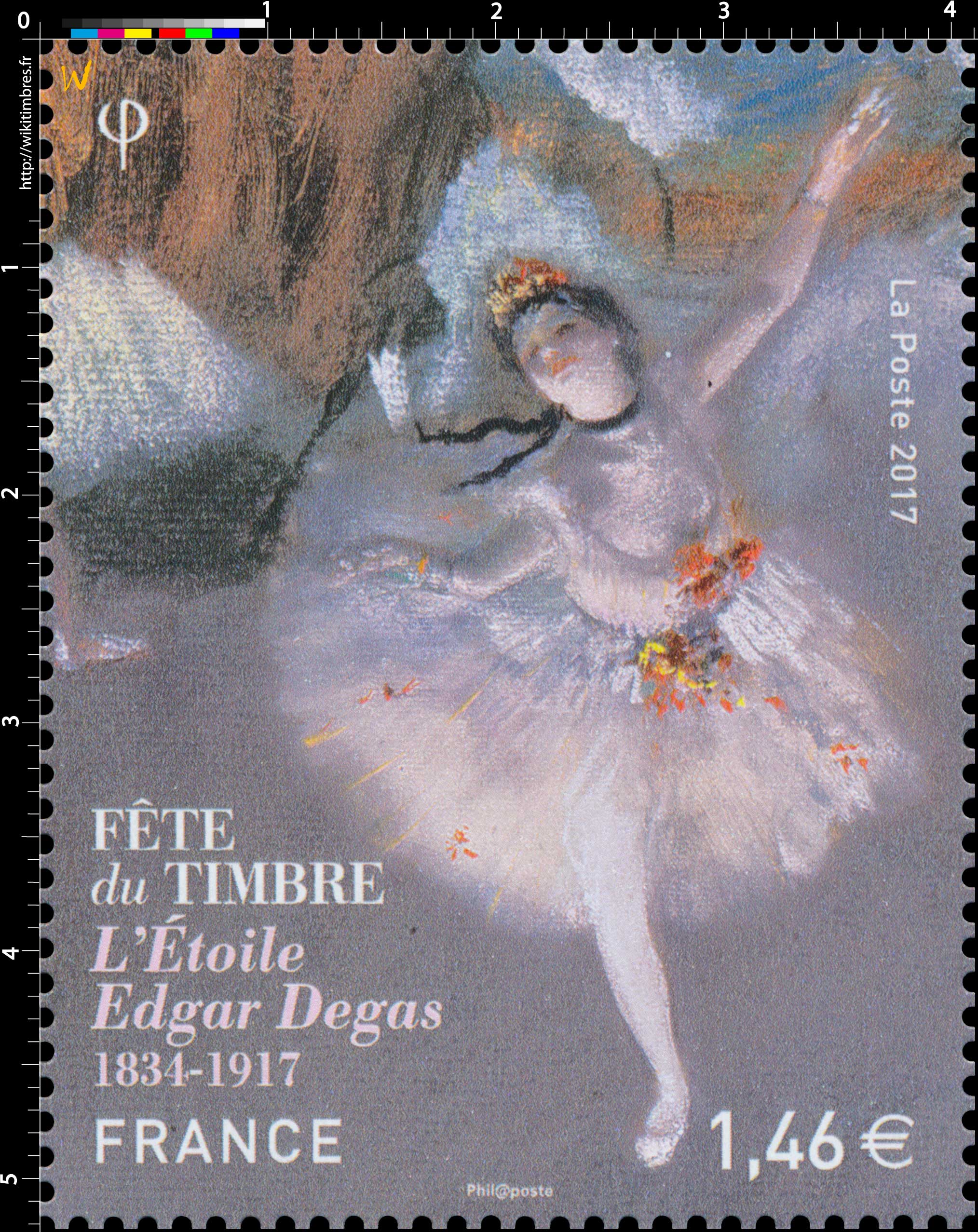 2017 Fête du timbre - L'Étoile d'Edgar Degas - 1834-1917