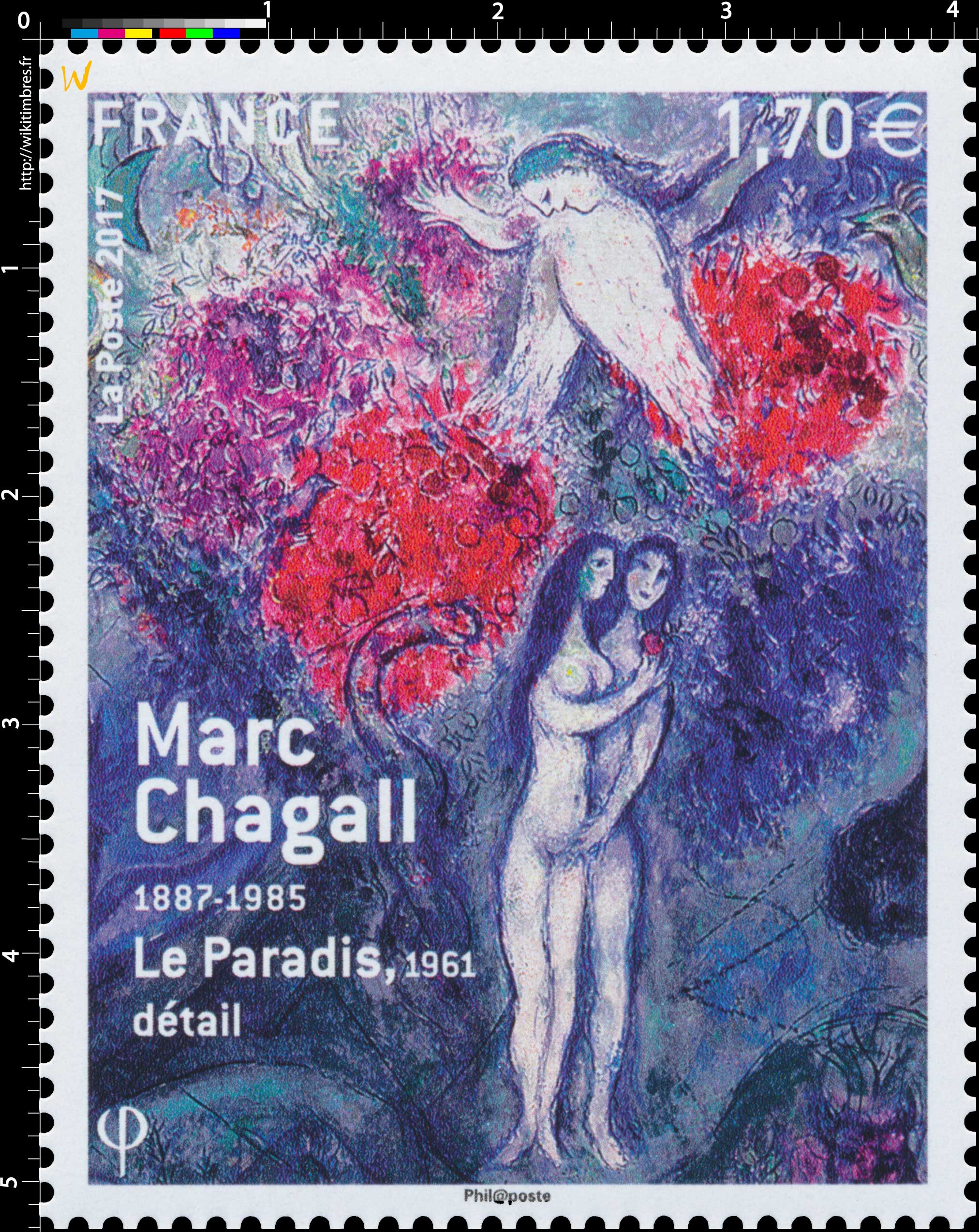 2017 Marc Chagall 1887-1985 - Le paradis 1961