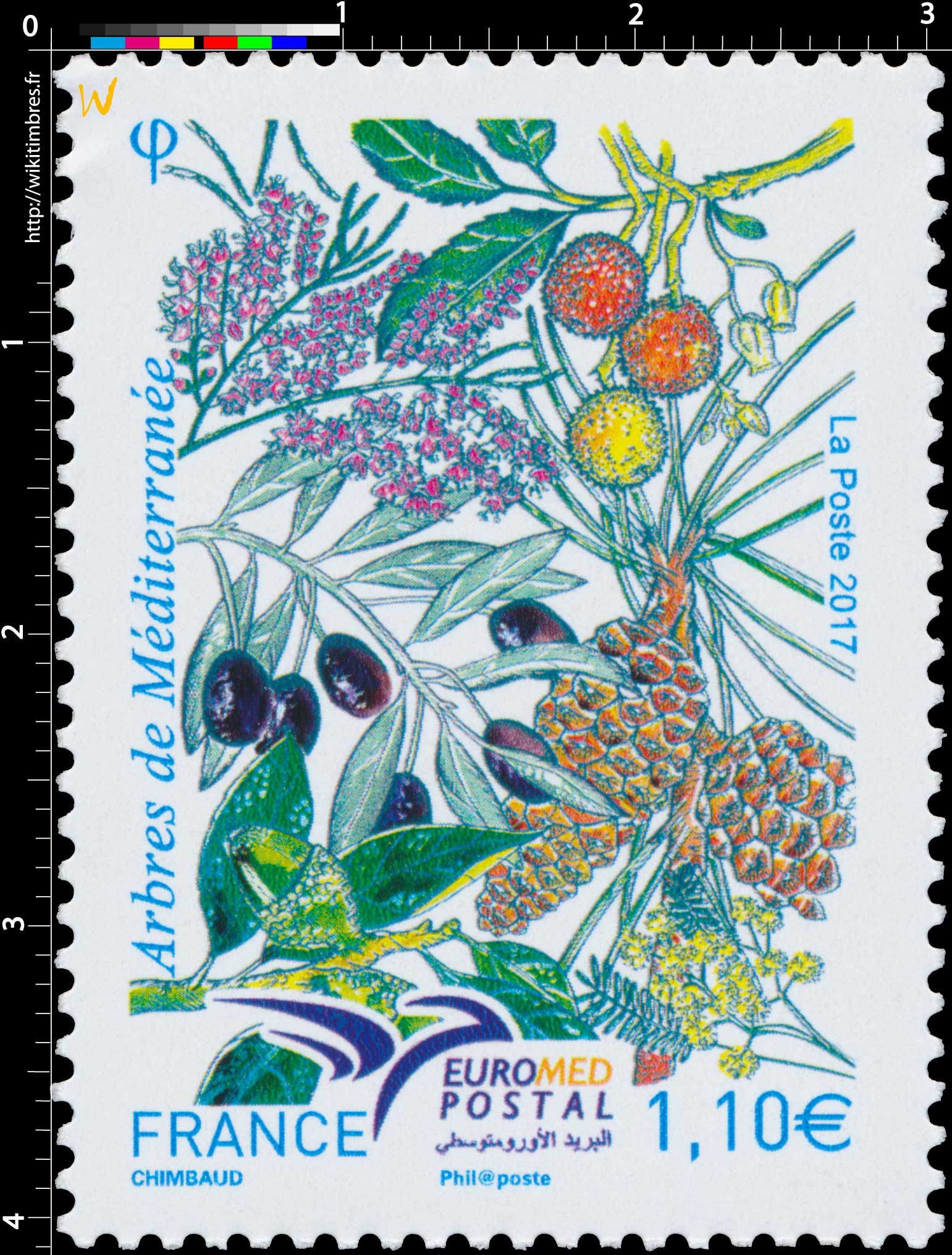 2017 ARBRES DE MÉDITERRANÉE EUROMED POSTAL