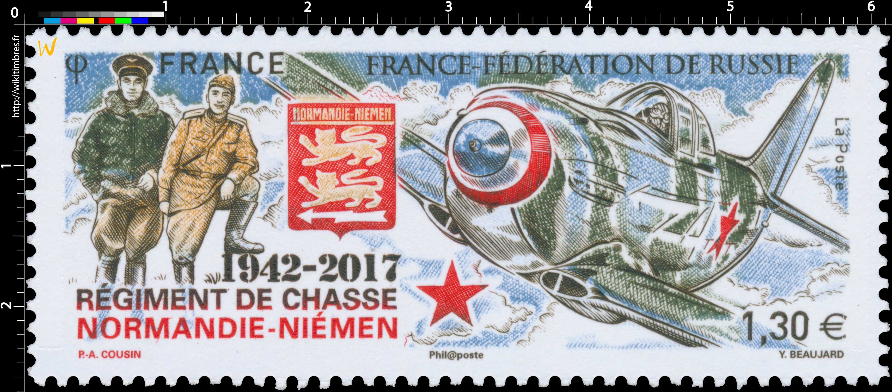 2017 France-Fédération de Russie - 1942 - 2017 Régiment de chasse Normandie - Niémen
