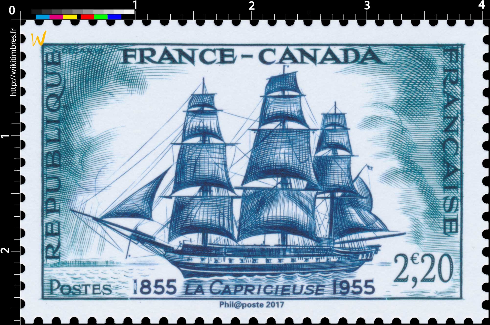Trésors de la Philatélie 2017 - FRANCE-CANADA LA CAPRICIEUSE 1855-1955