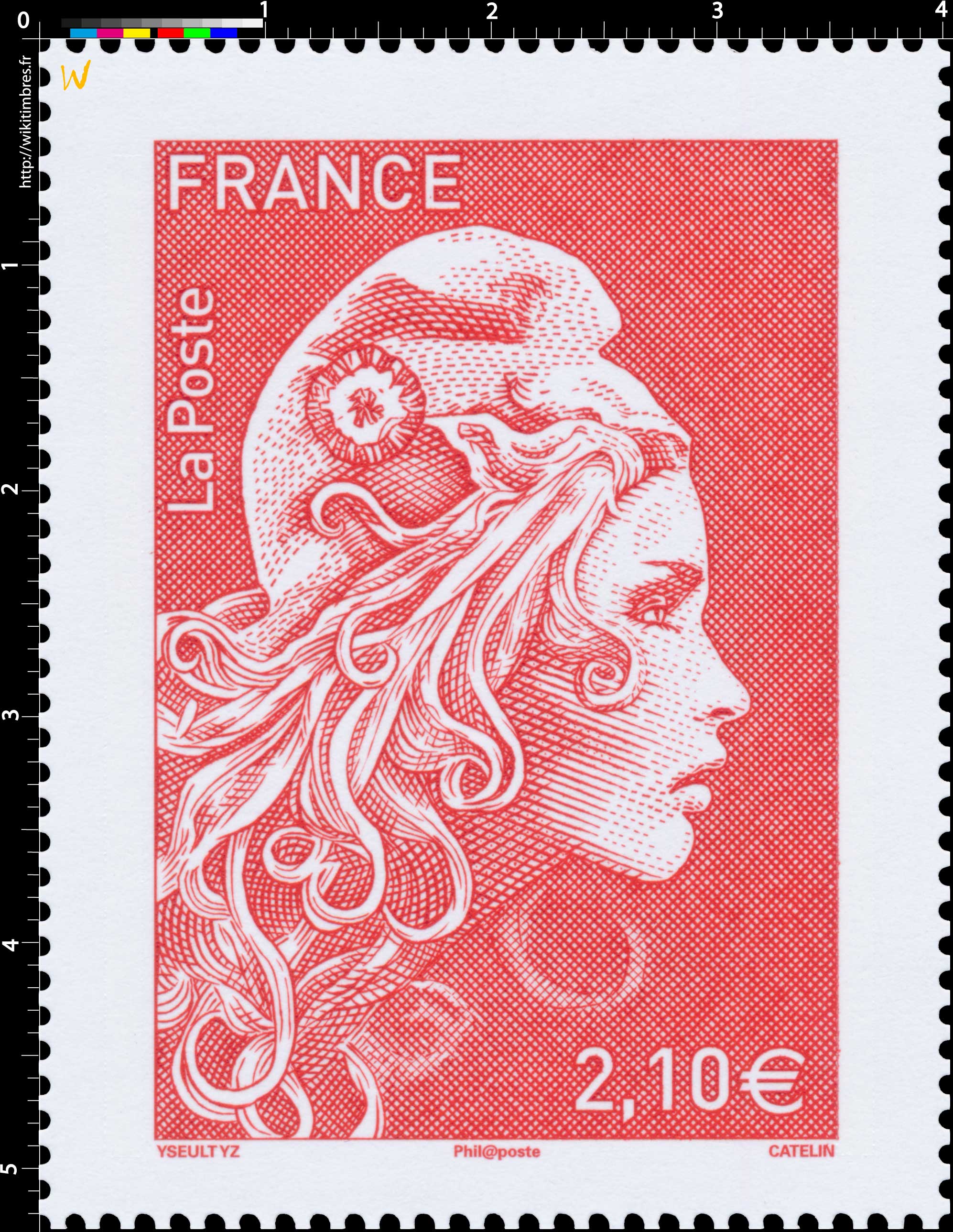 2019  Sans légende particulière - Type Marianne l'engagée