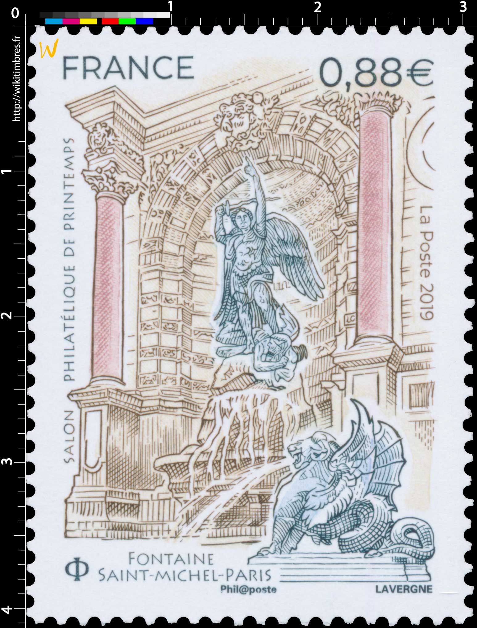 2019 Salon philatélique de printemps - Fontaine Saint-Michel - Paris