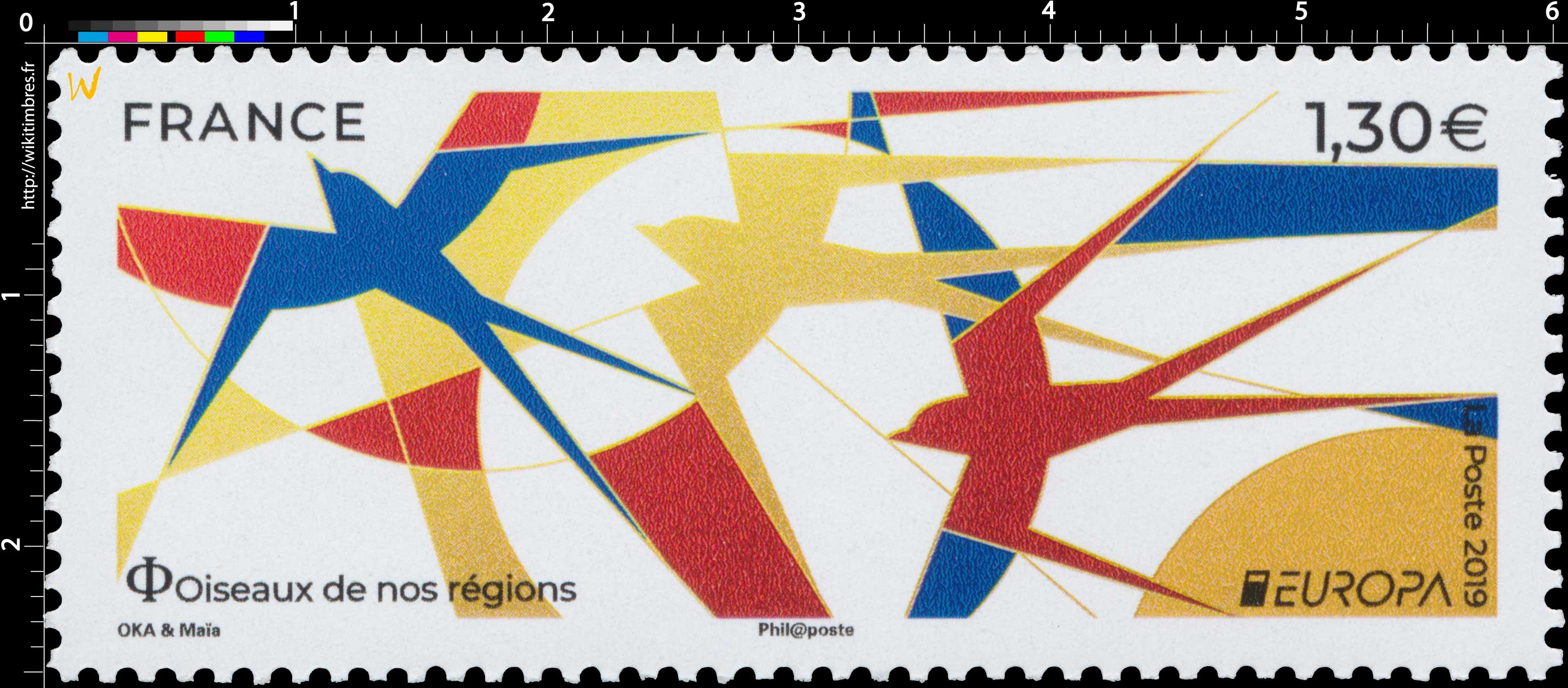 2019 EUROPA - OISEAUX DE NOS RÉGIONS
