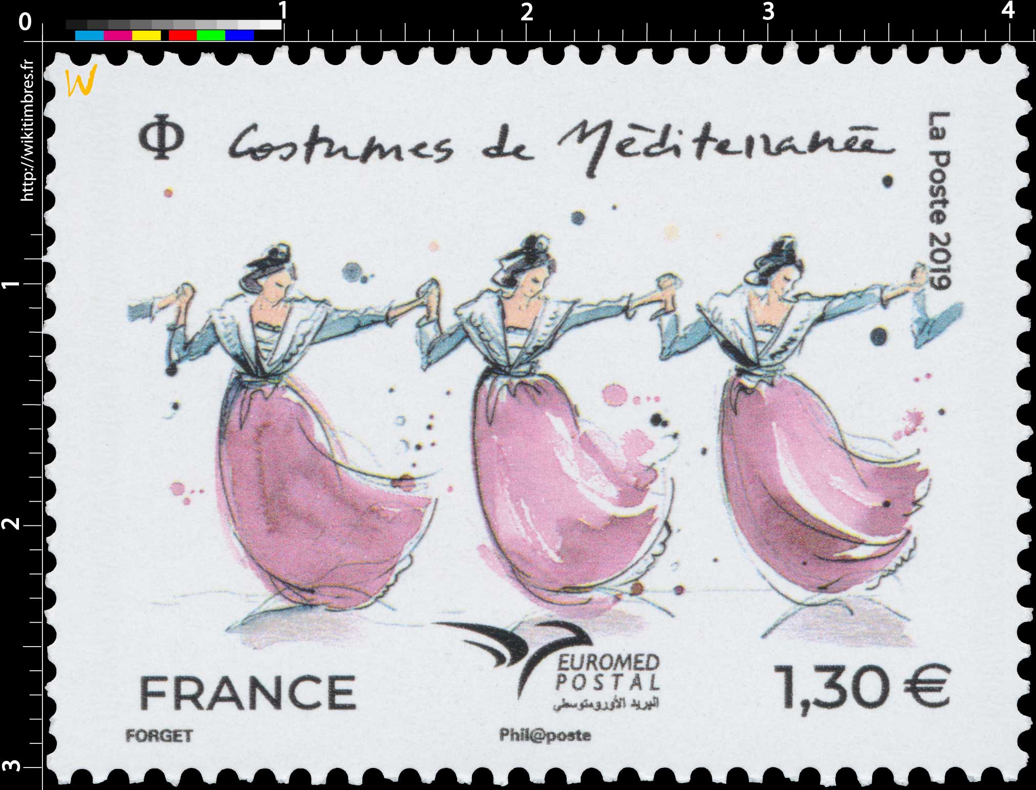 2019 Costumes de Méditerranée - EUROMED Postal