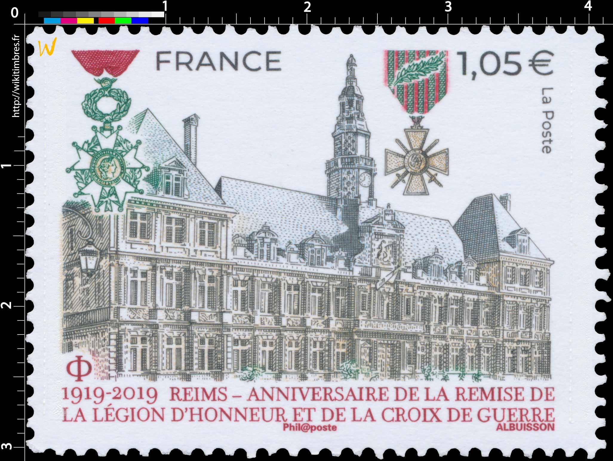 1919 - 2019 REIMS - ANNIVERSAIRE DE LA REMISE DE LA LÉGION D'HONNEUR ET DE LA CROIX DE GUERRE
