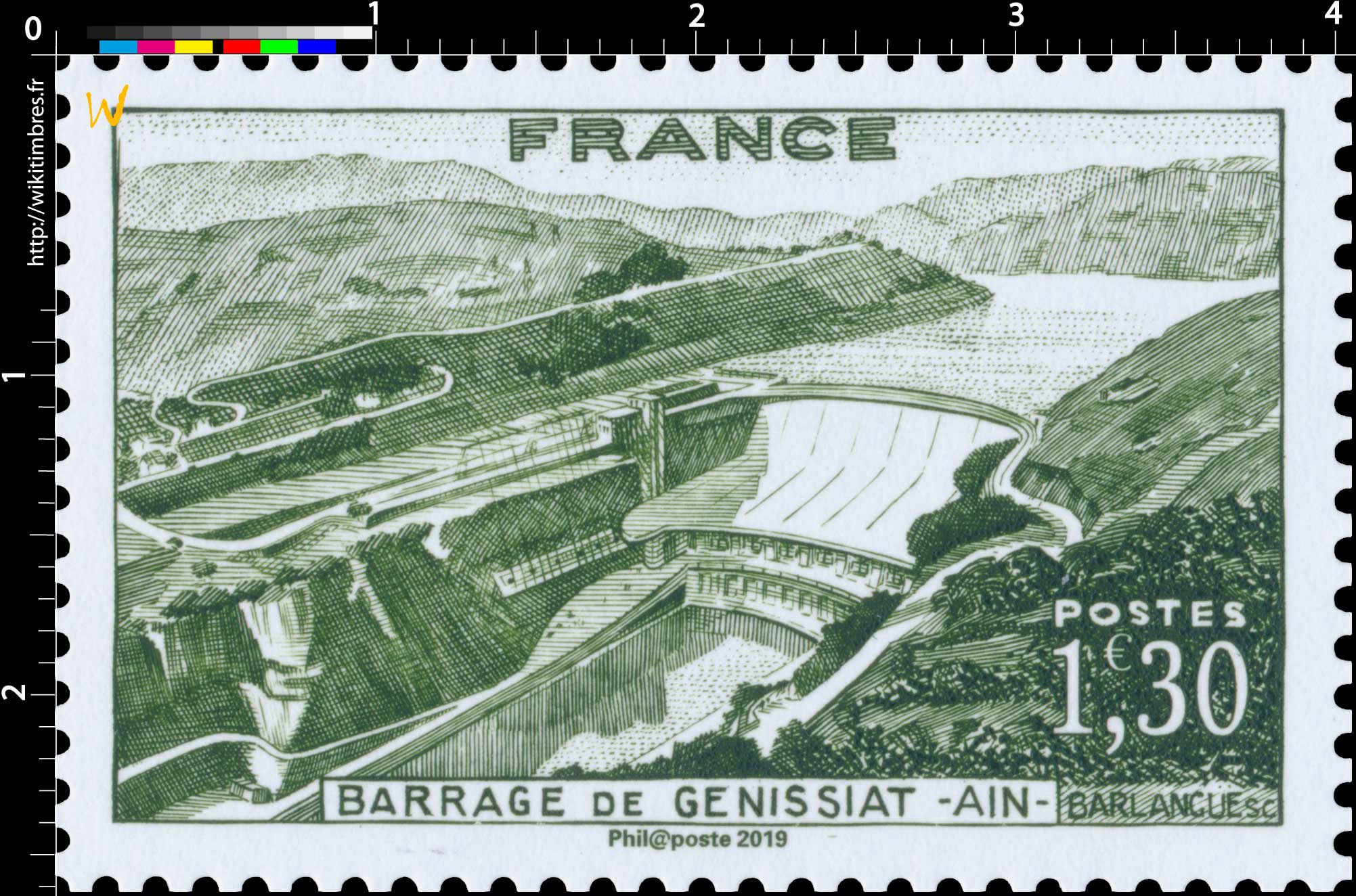 2019 Patrimoine de France - BARRAGE DE GÉNISSIAT - AIN