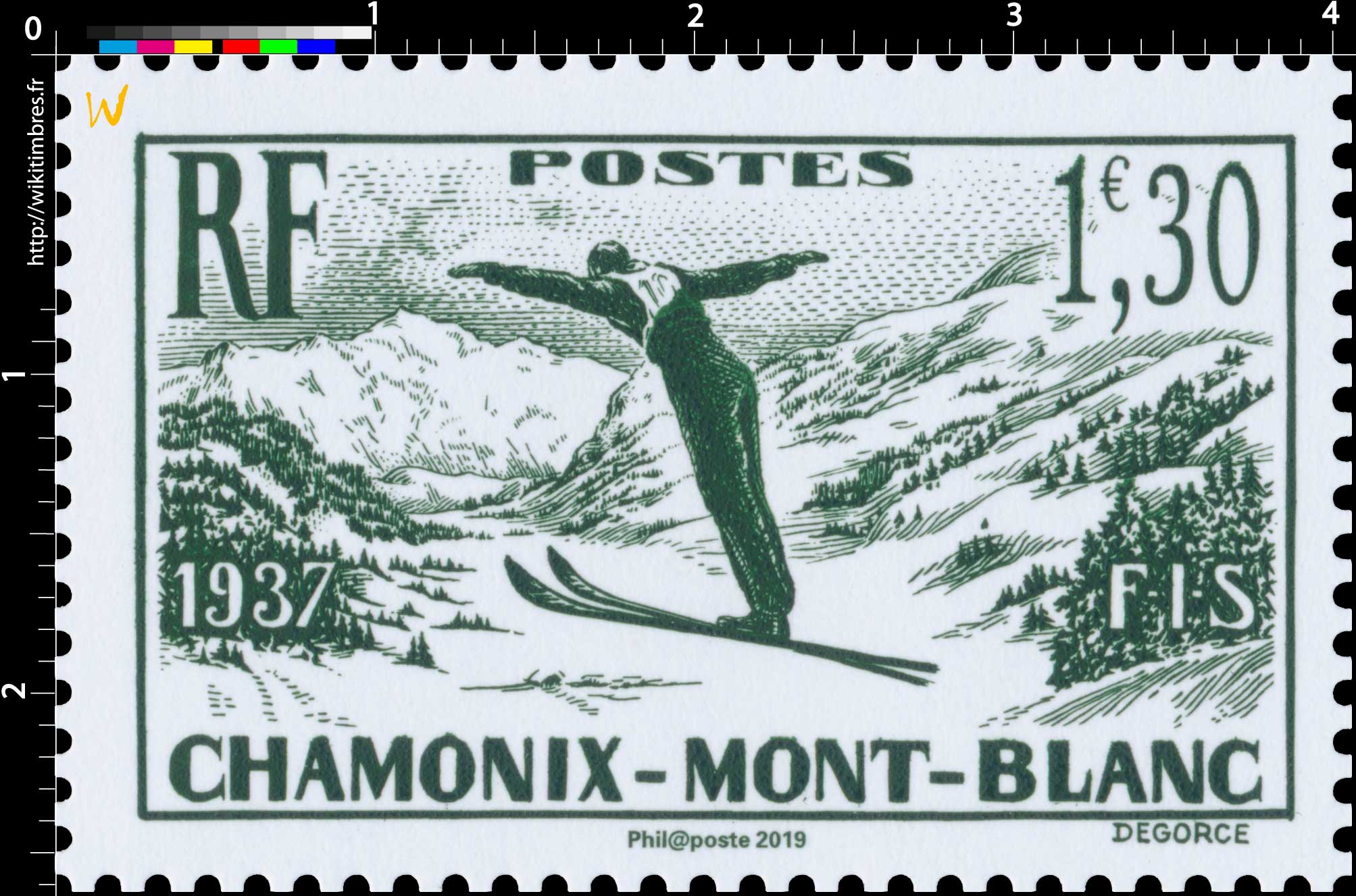 2019 Patrimoine de France - 1937 FIS CHAMONIX-MONT-BLANC