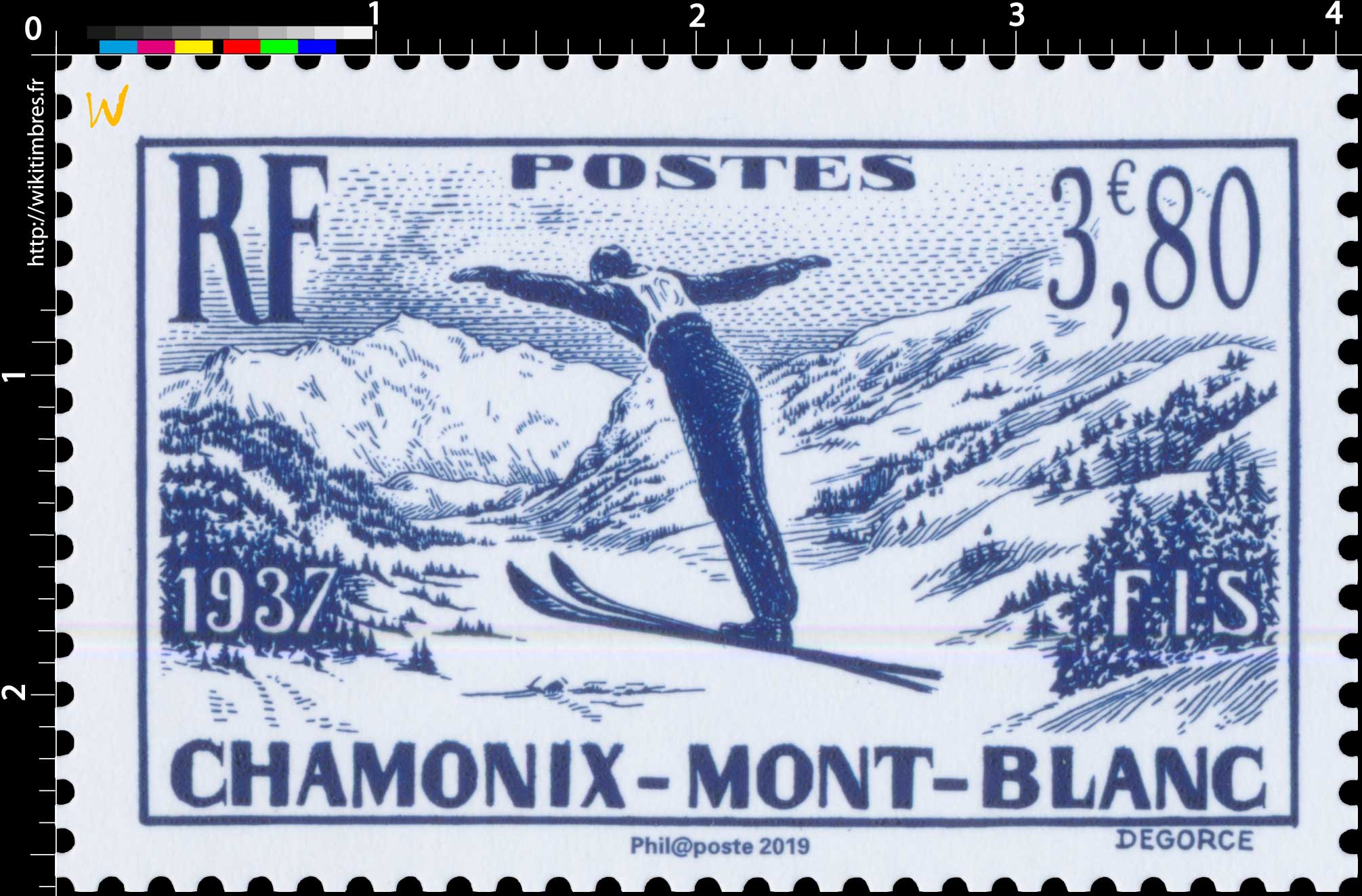 2019 Patrimoine de France - 1937 FIS CHAMONIX-MONT-BLANC