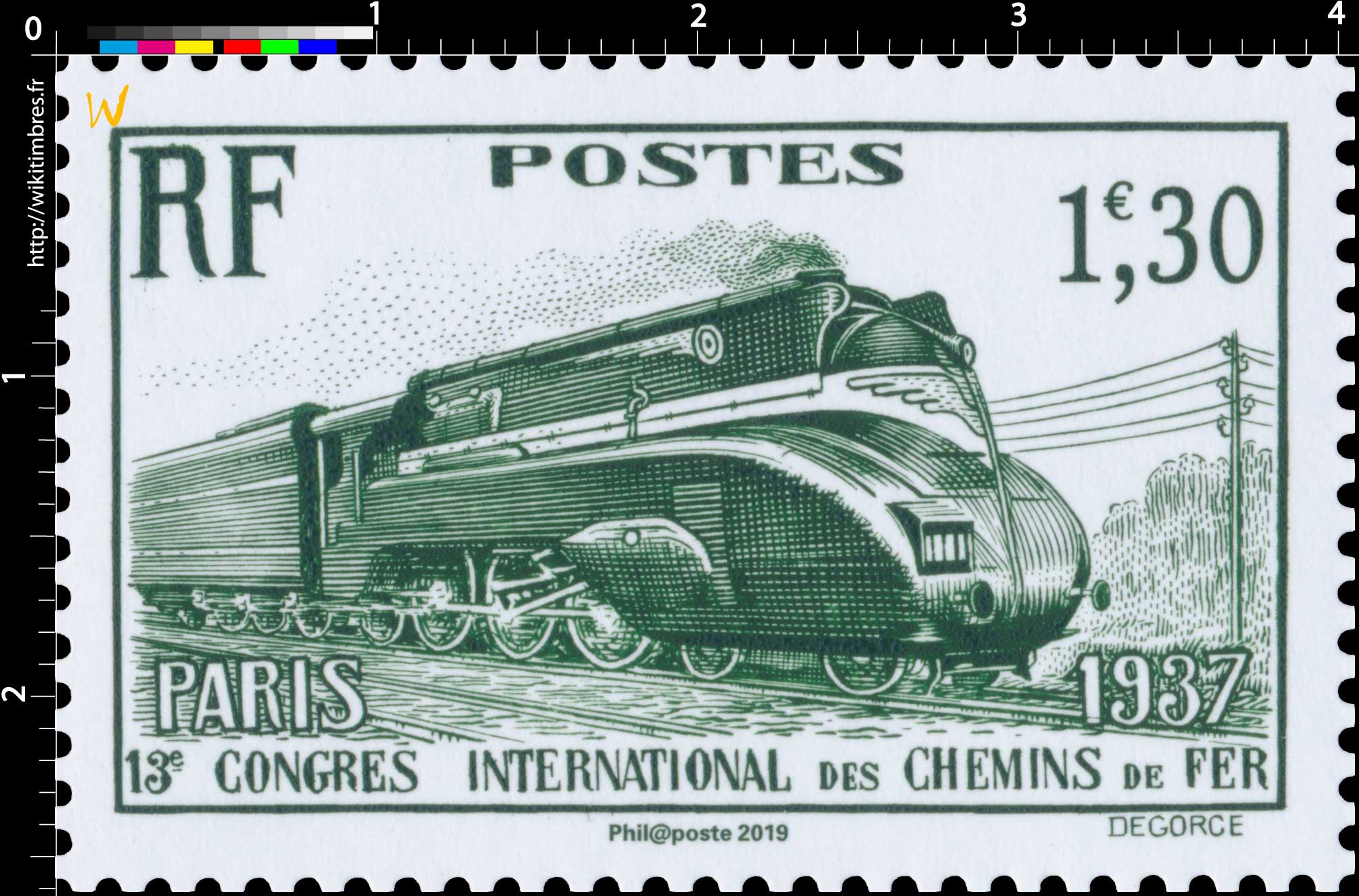 2019 Patrimoine de France - PARIS 1937 13e CONGRES INTERNATIONAL DES CHEMINS DE FER