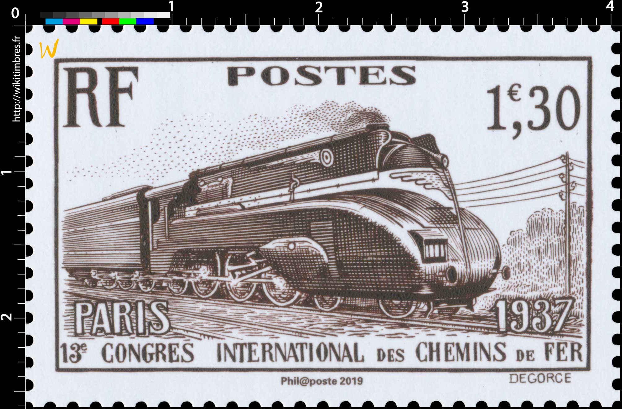 2019 Patrimoine de France - PARIS 1937 13e CONGRES INTERNATIONAL DES CHEMINS DE FER