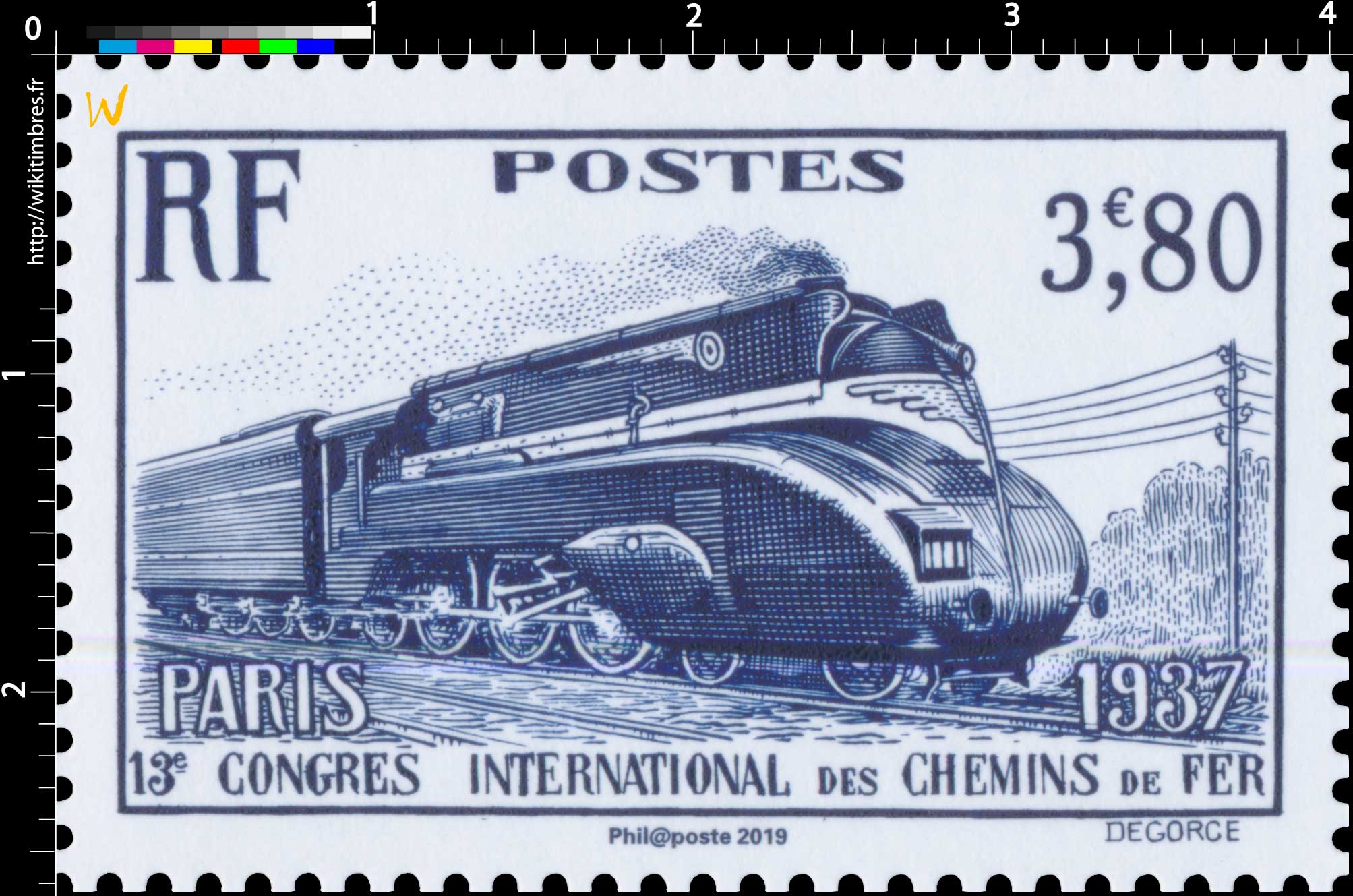 2019 Patrimoine de France - PARIS 1937 13e CONGRES INTERNATIONAL DES CHEMINS DE FER