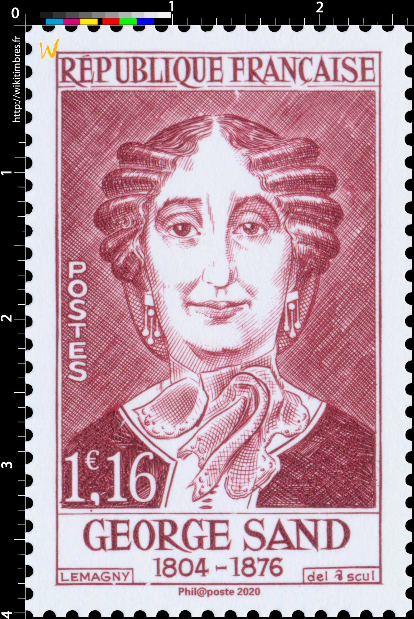 2020 Patrimoine de France - GEORGE SAND 1804-1876