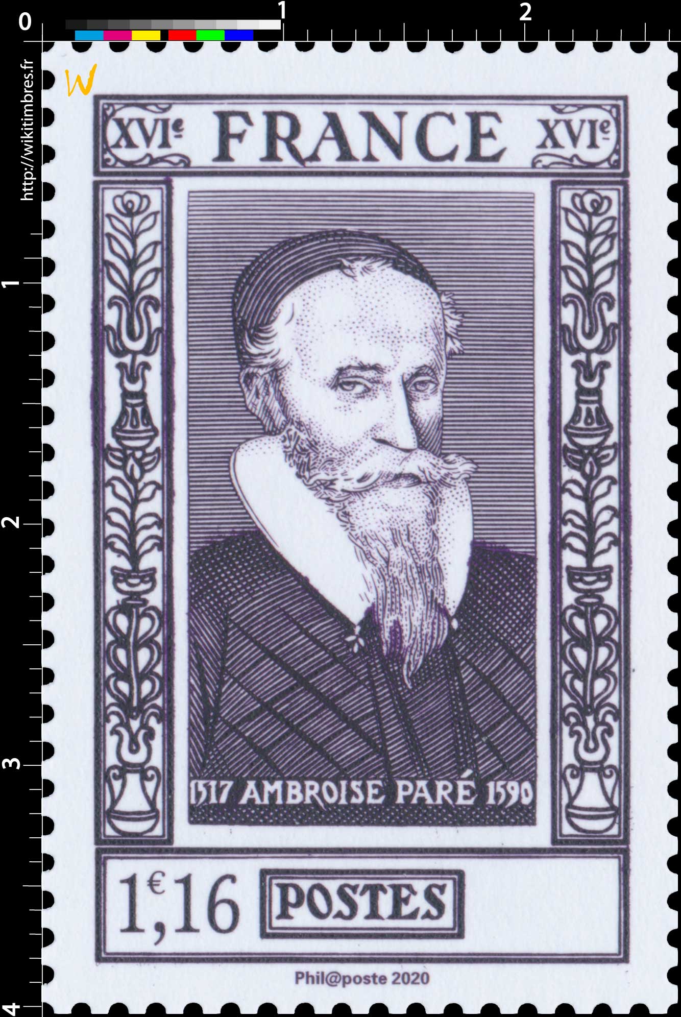 2020 Patrimoine de France - AMBROISE PARÉ 1517-1590