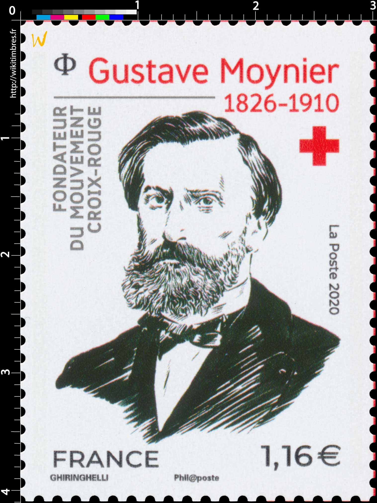2020 Gustave Moynier 1826-1910 Fondateur du mouvement Croix-Rouge