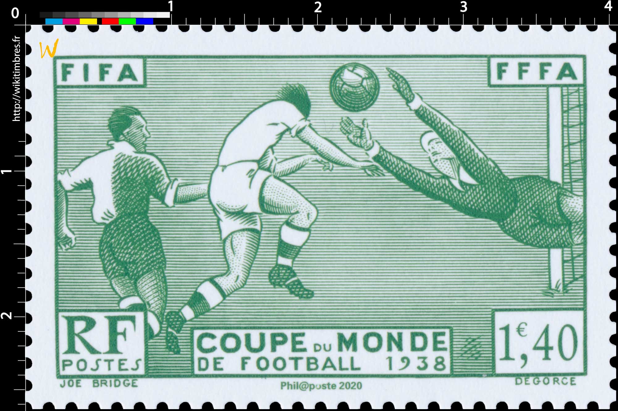 2020 Patrimoine de France - FIFA FFFA COUPE DU MONDE DE FOOTBALL 1938