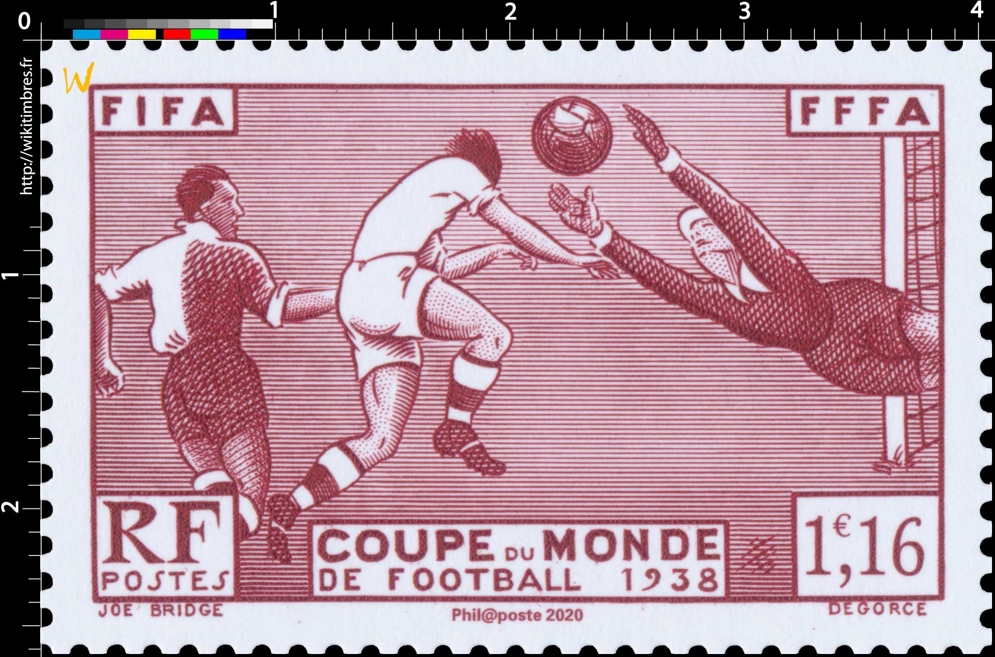 2020 Patrimoine de France - FIFA FFFA COUPE DU MONDE DE FOOTBALL 1938